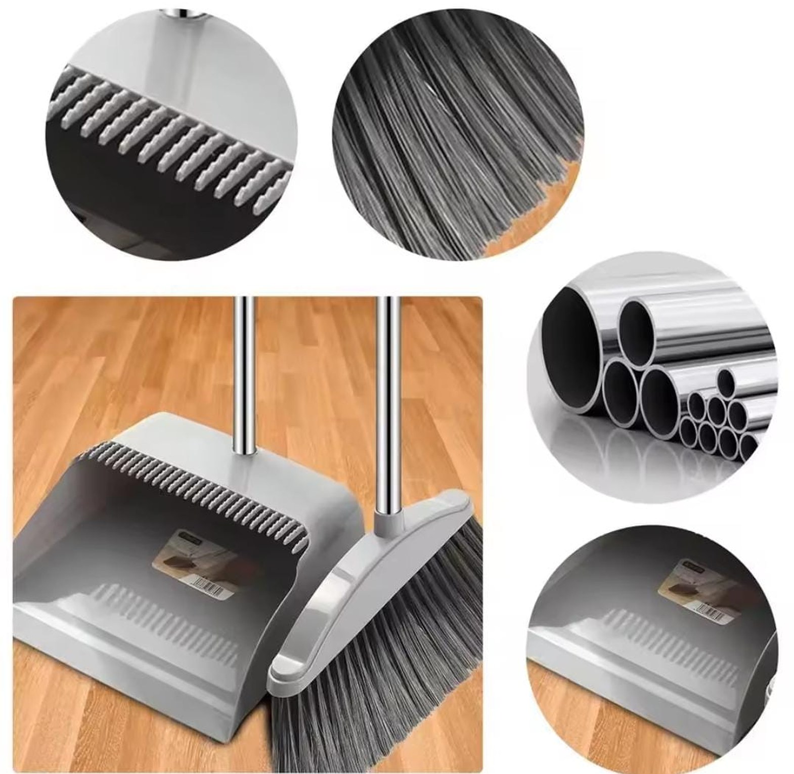 2-in-1 Flexible Broom and Dustpan image