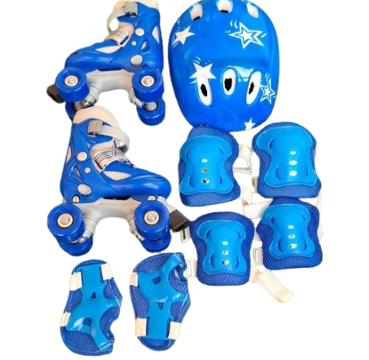 SKATE SHOES. Skates 4 Wheel Full Set Full With protective gear: helmet, elbow pads, knee pads, wrist guards size 26 to 38 image