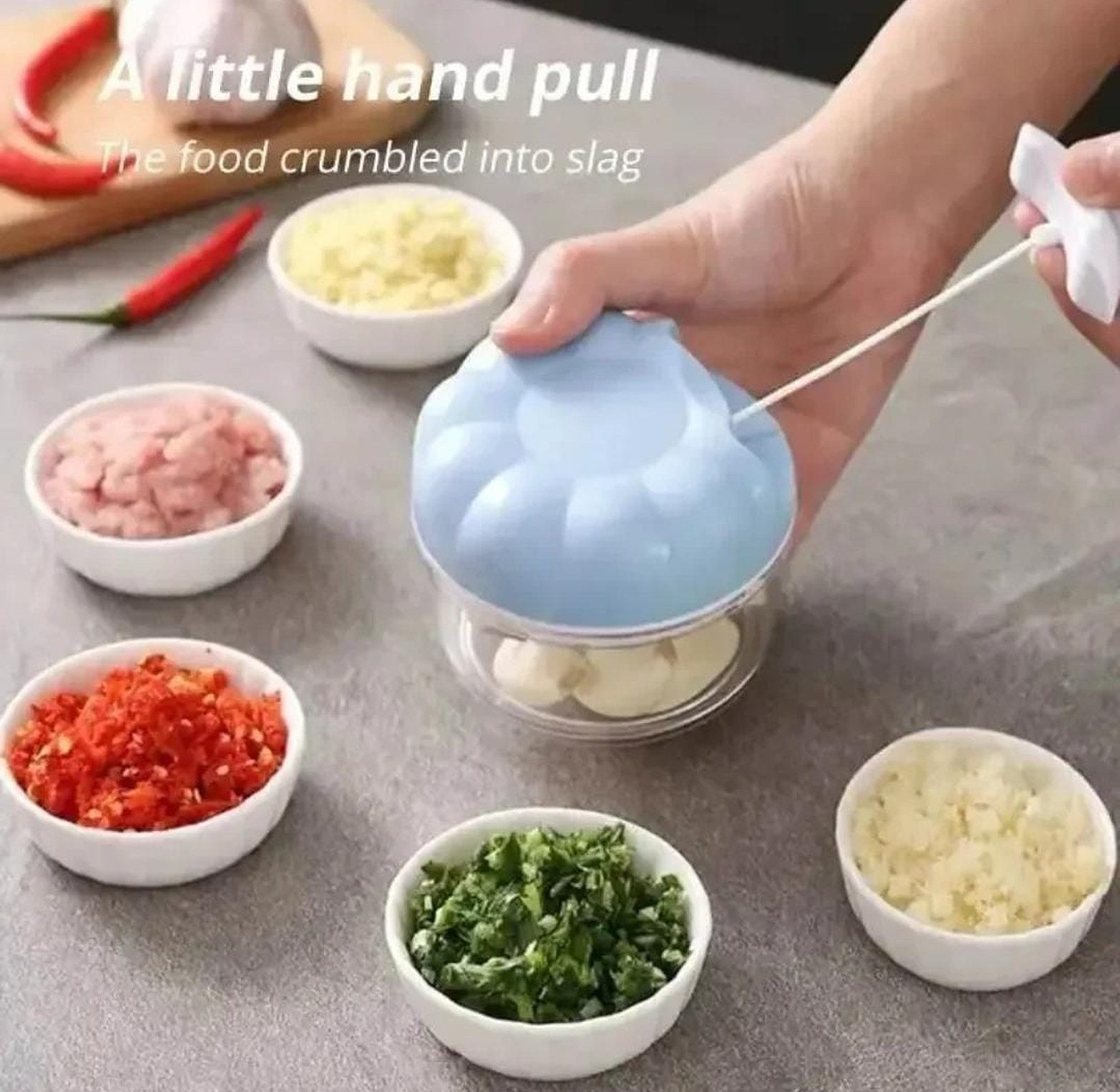 Garlic Pull Grinder / Chopper image