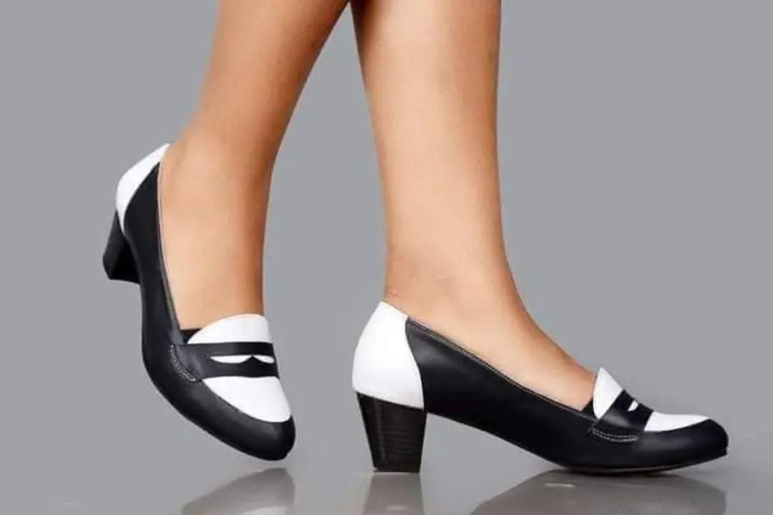 Turkish Premium Pure Leather Shoes – Navy & White image