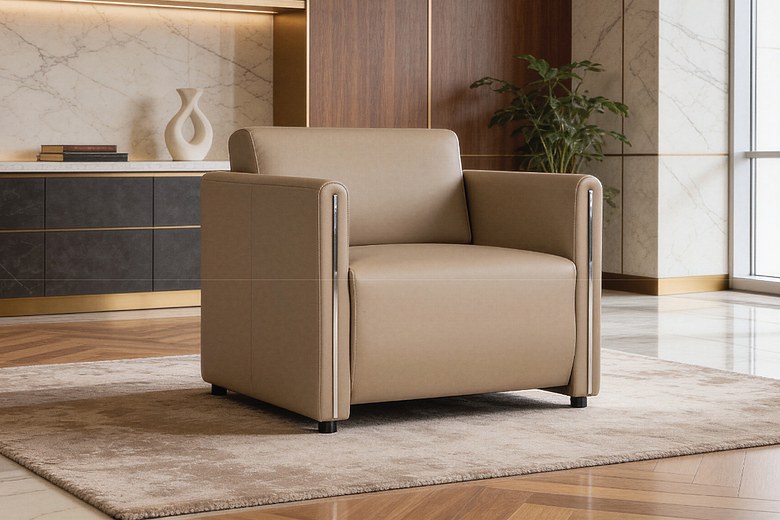LONDON Single Seater Leatherette Sofa image