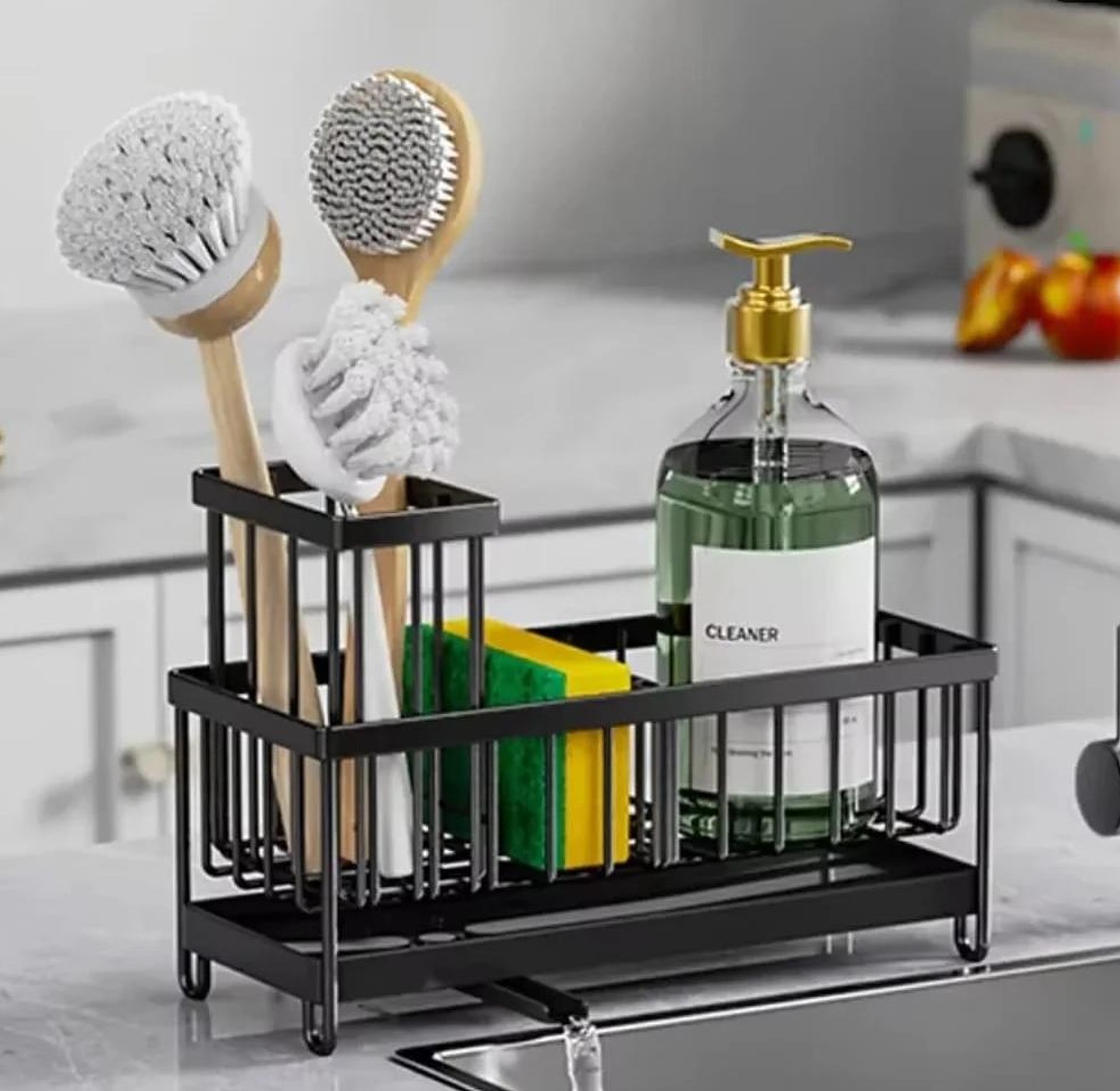 Multifunctional carbon steel sink caddy. image