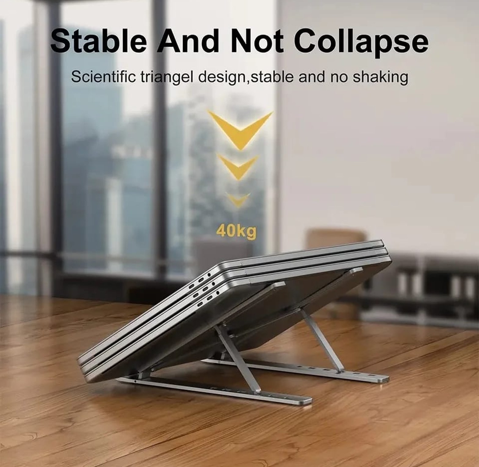 Metallic Adjustable Laptop Stand image
