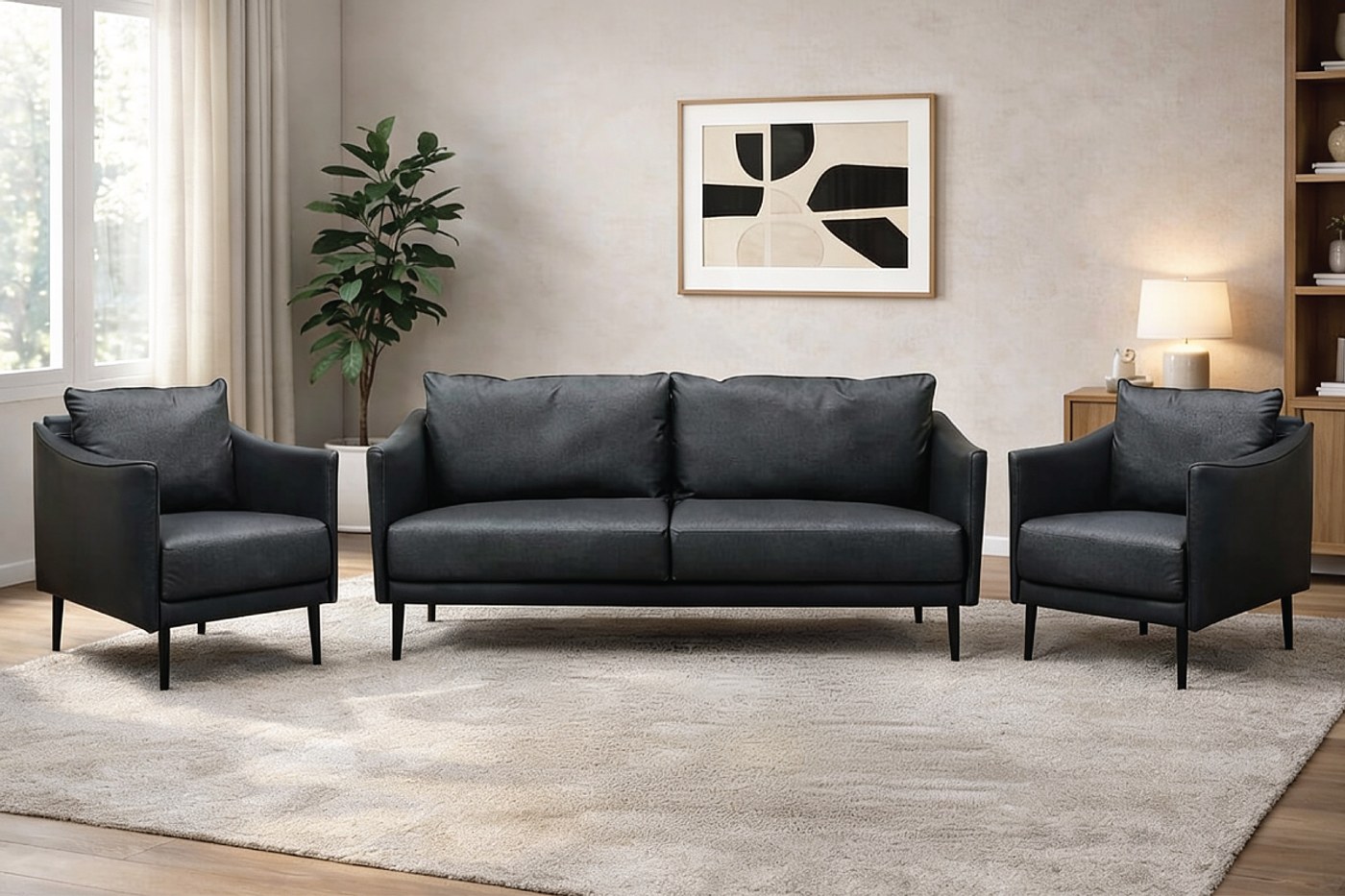 ALTO 6 Seater Leatherette Sofa (3+2+1) image 1