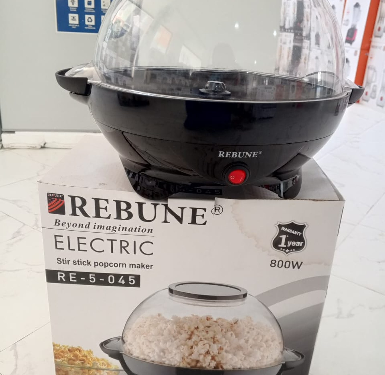 POPCORN MAKER. Rebune Electric Popcorn Maker Machine image