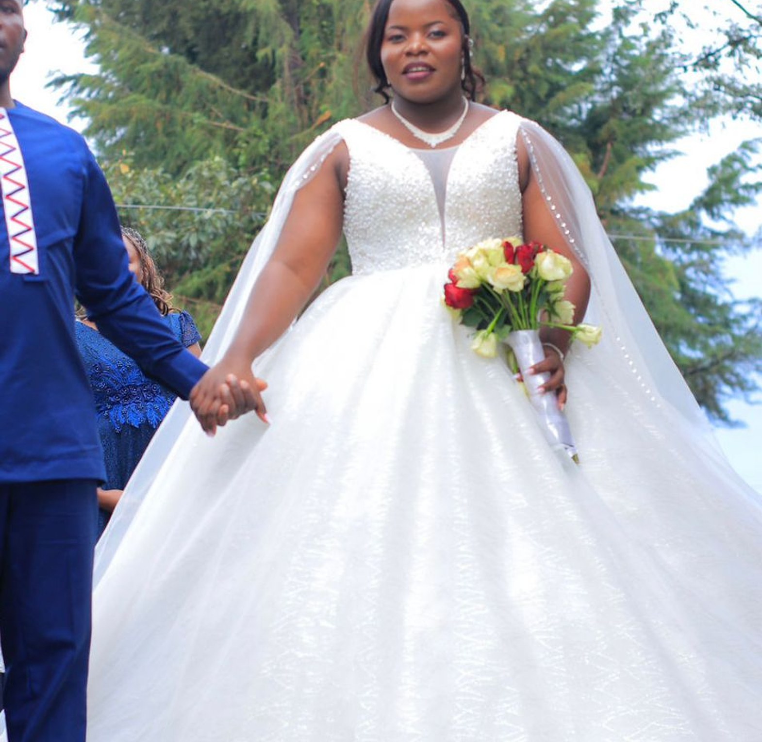 Bridal Cape Majesty Wedding Gown - FOR HIRE image