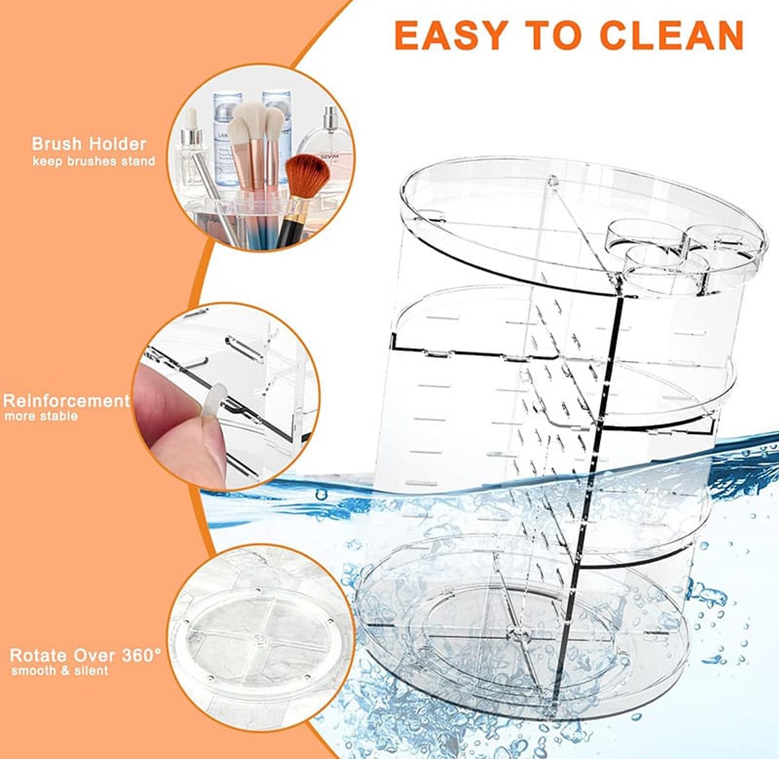 High-End Luxury Rotating Makeup Organizer image