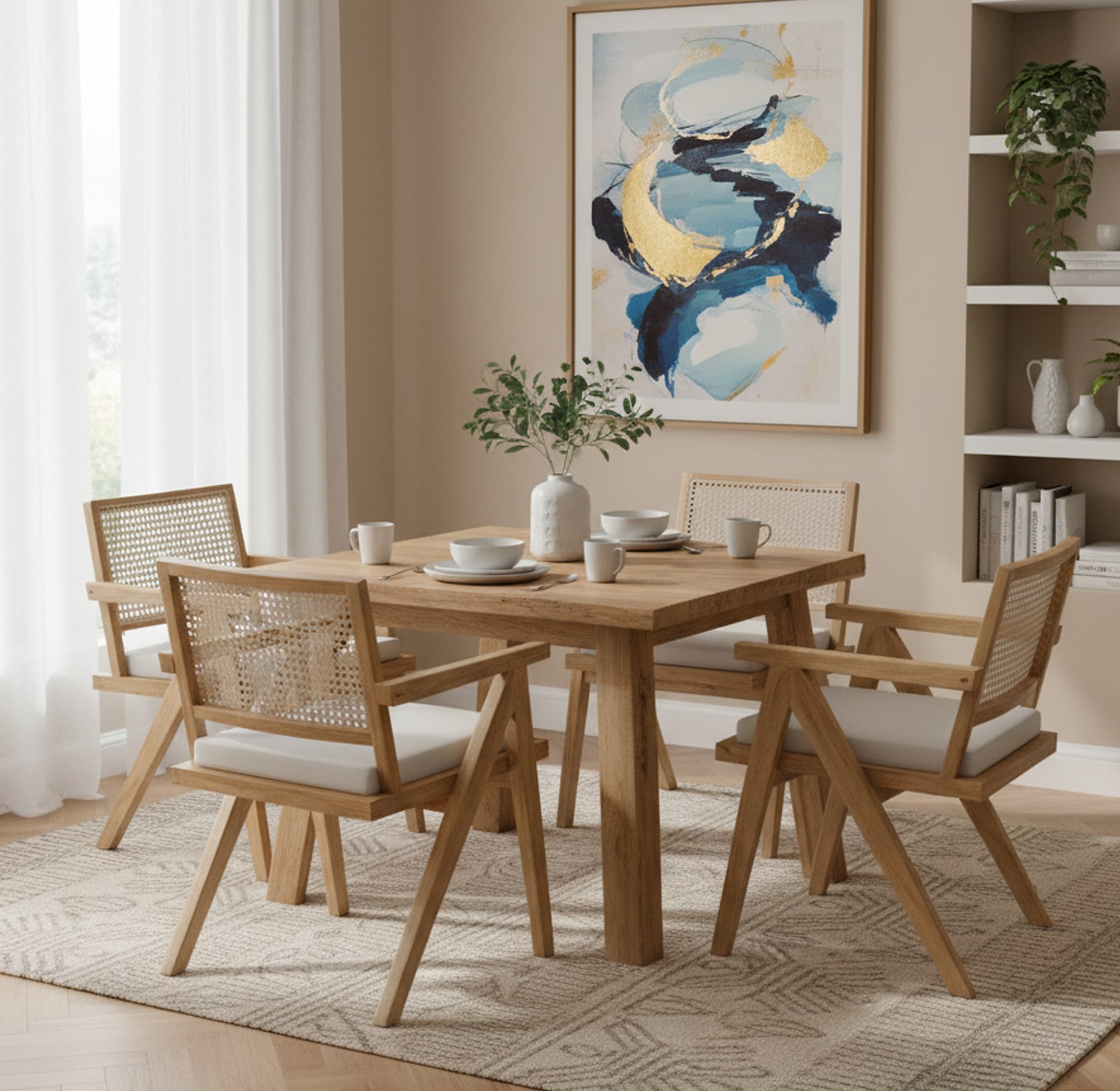 Modern Rattan Dining Set image