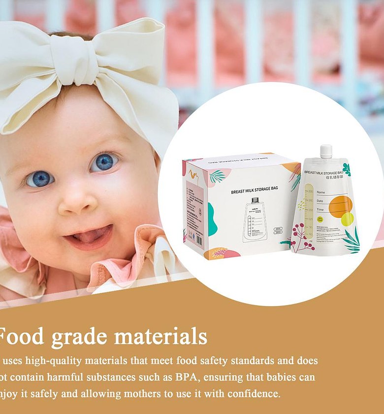 10 Piece 200ml Breast Milk Storage Bags Set image