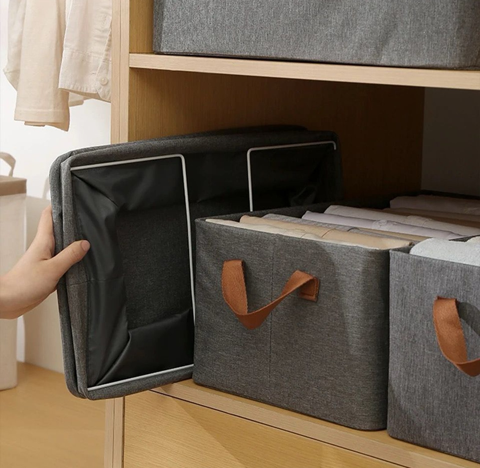 Foldable Multipurpose Hard Fabric Clothes Organizer image