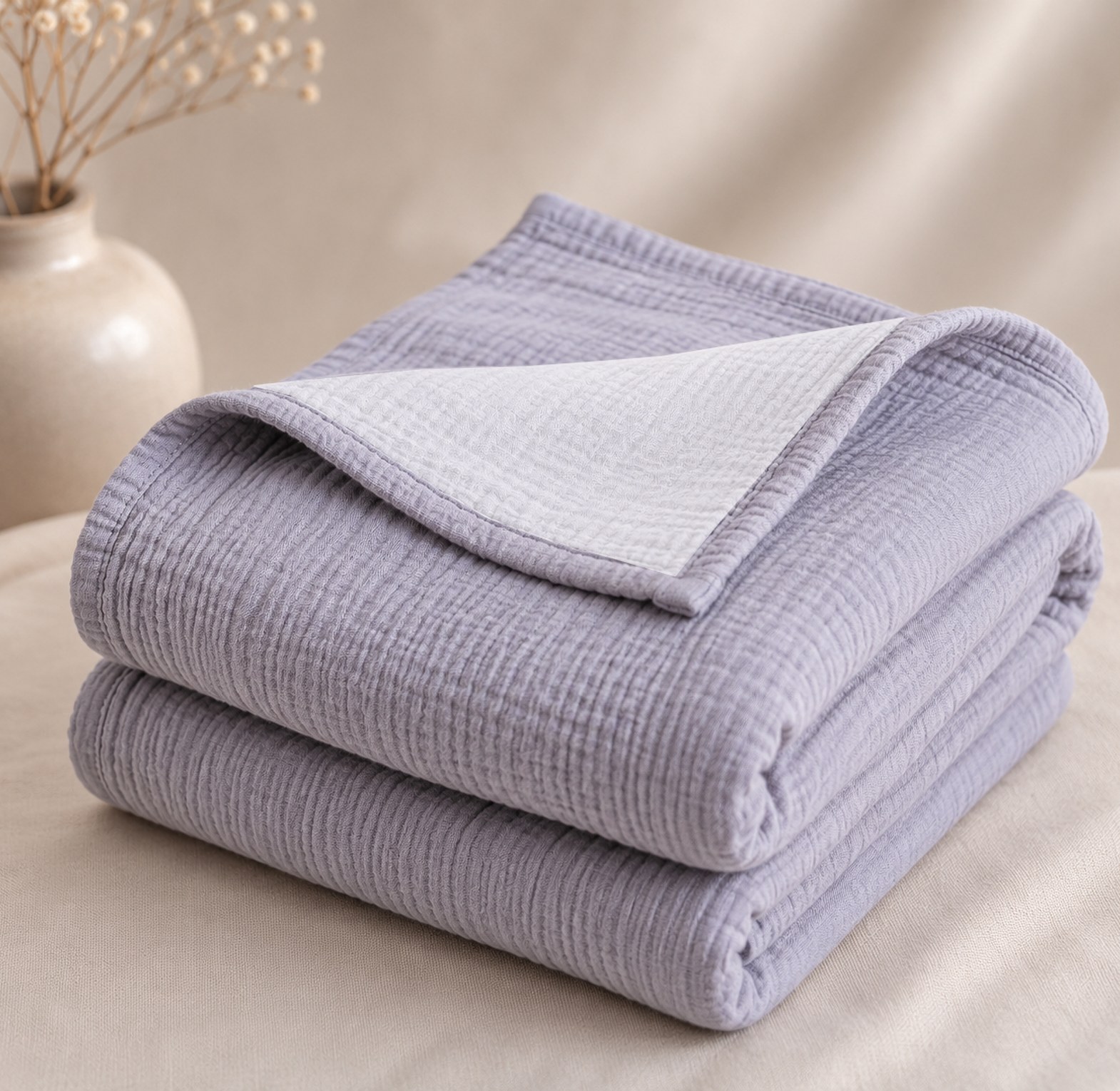 CloudSoft™ 4-Layer Muslin Blanket. image