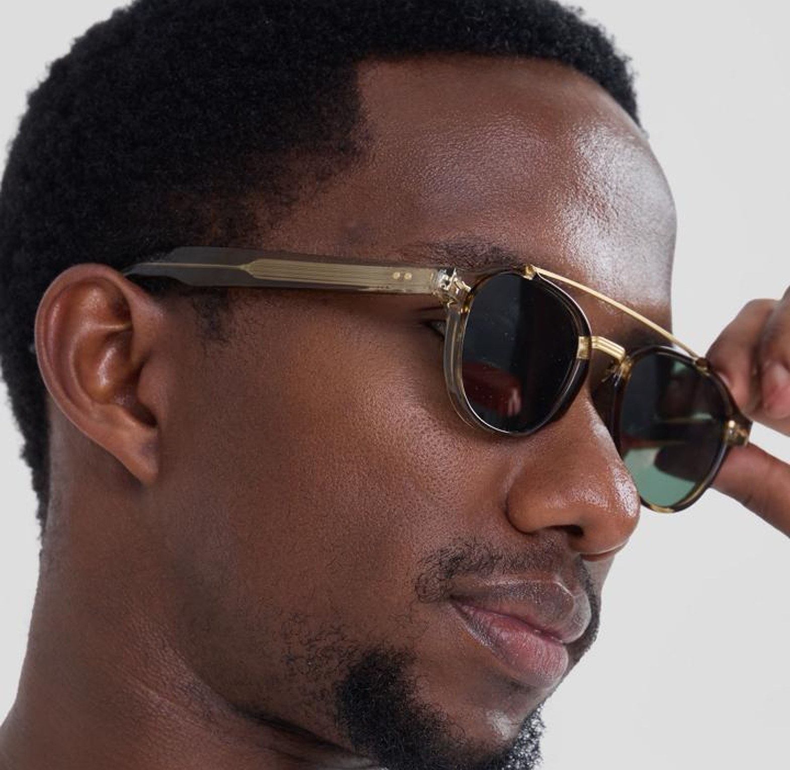 Moscot Aviator brown green lens  image