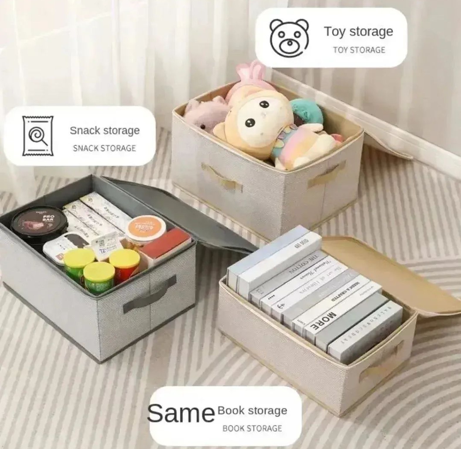 Foldable Large Zipper Storage Box image