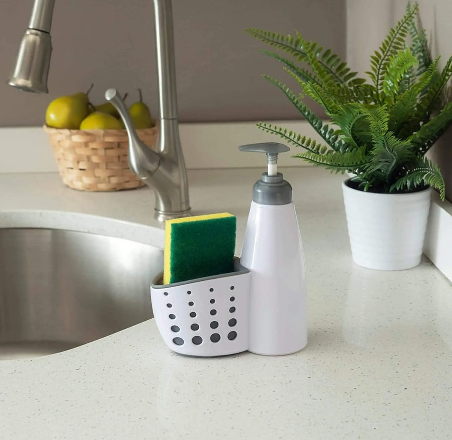 2-in-1 Soap Dispenser & Storage Box image