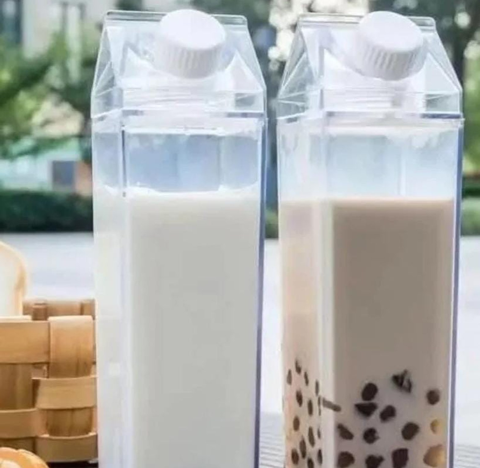 Acrylic Milk / Beverage Fridge Bottle 1Ltr image