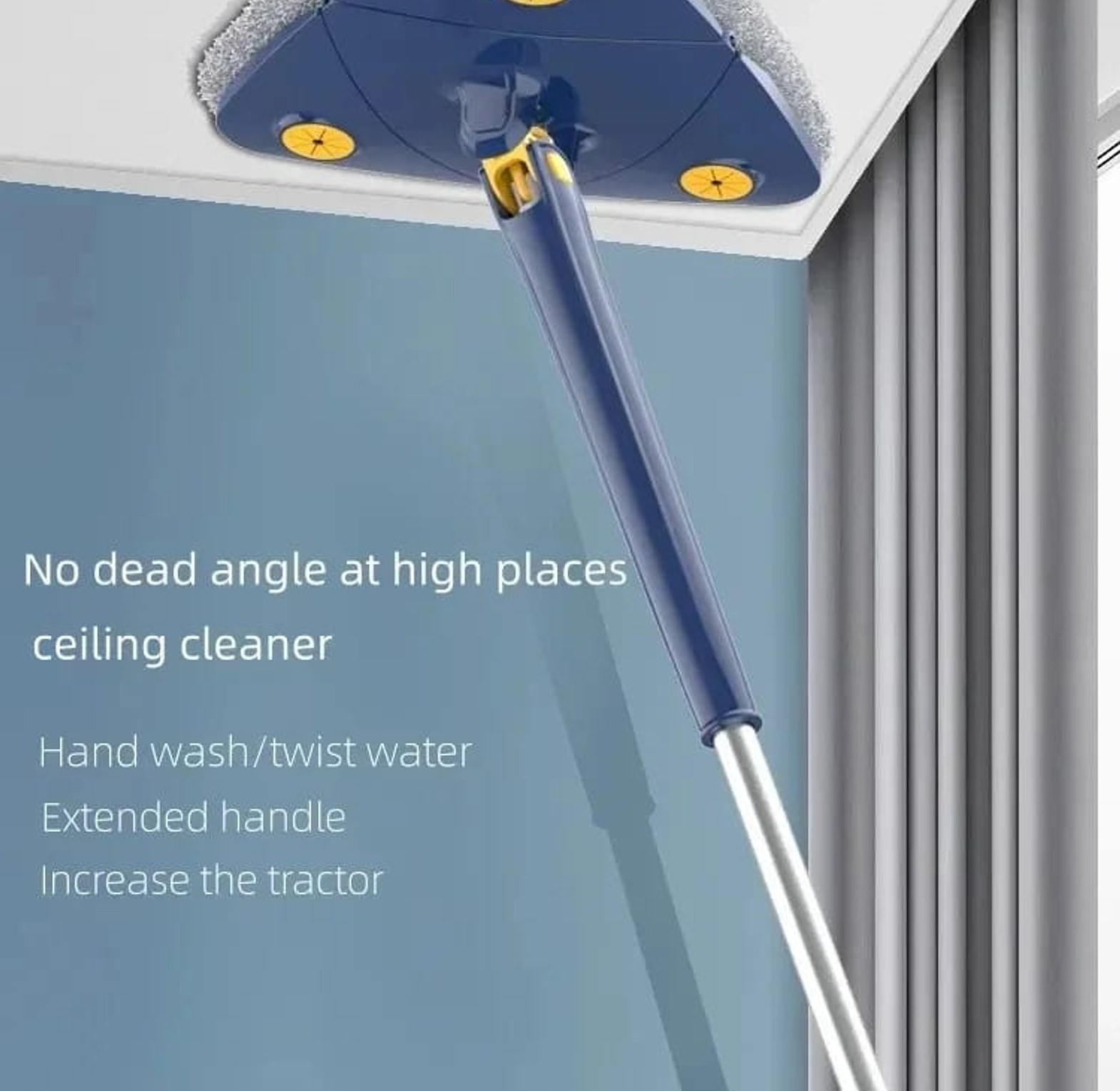 Long handle Triangular twist mop  image