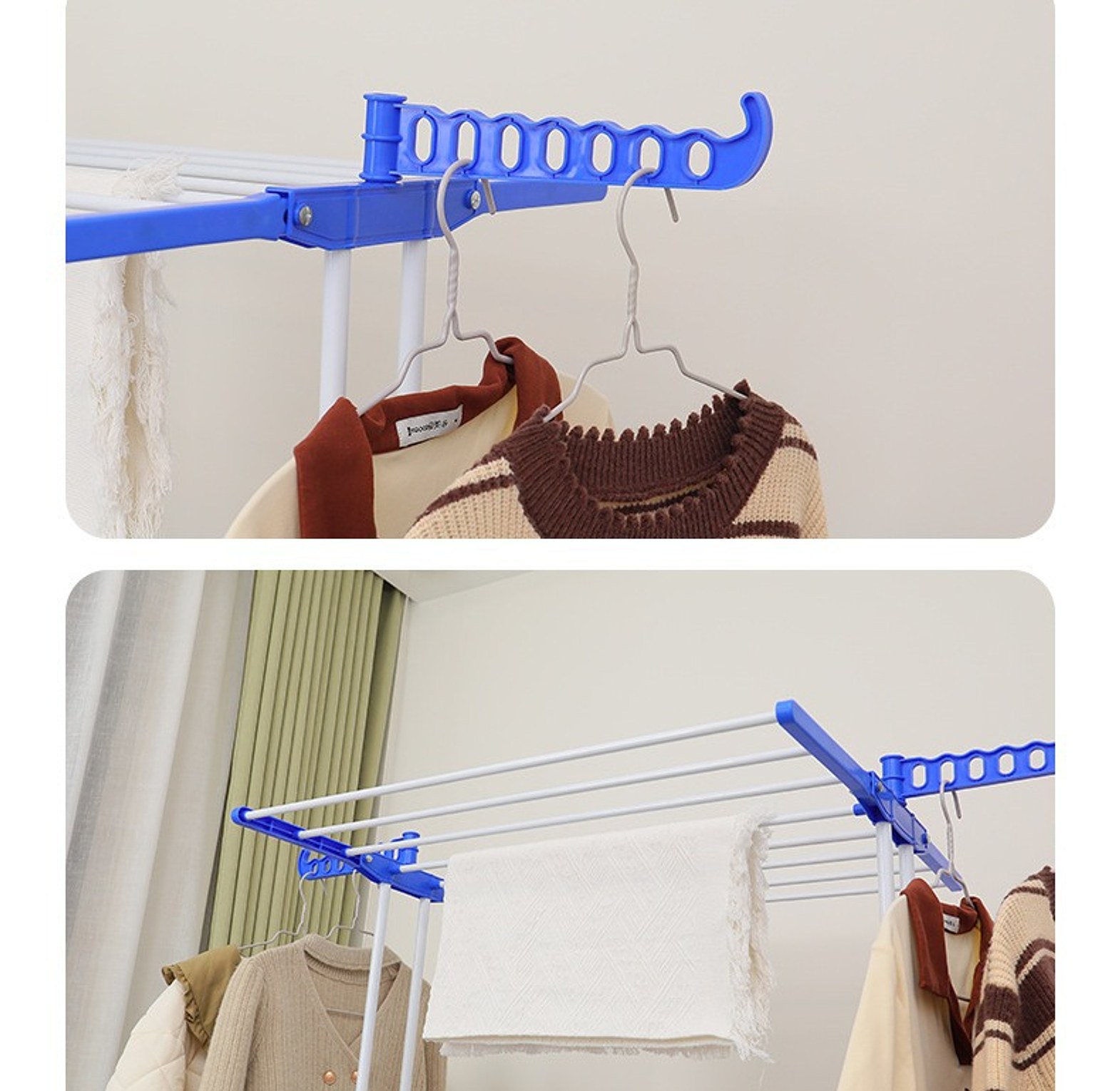 3-Tier Folding Drying Rack With Two Wings image