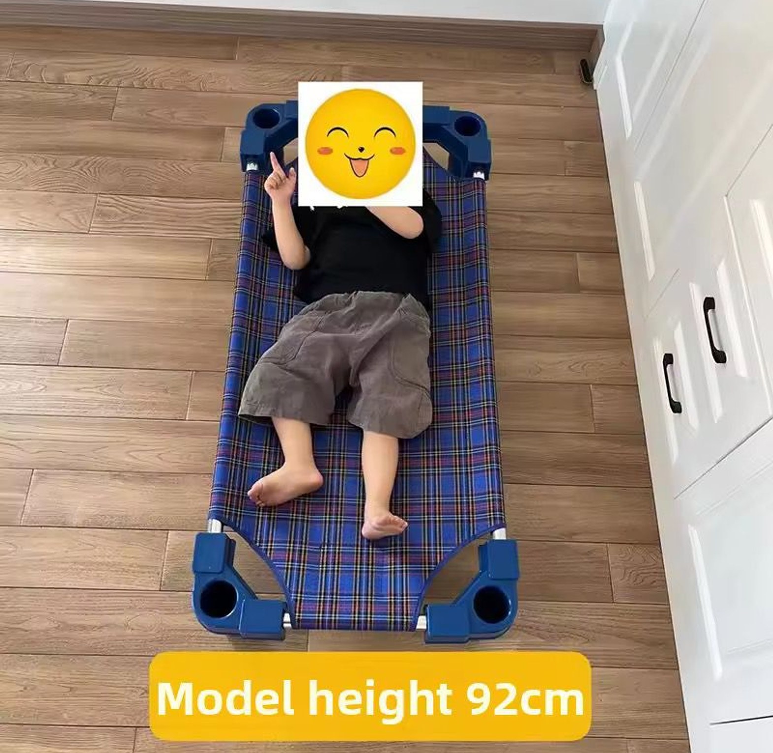 Stackable Kindergarten special plastic canvas bed bed Nursery lunch break bed image