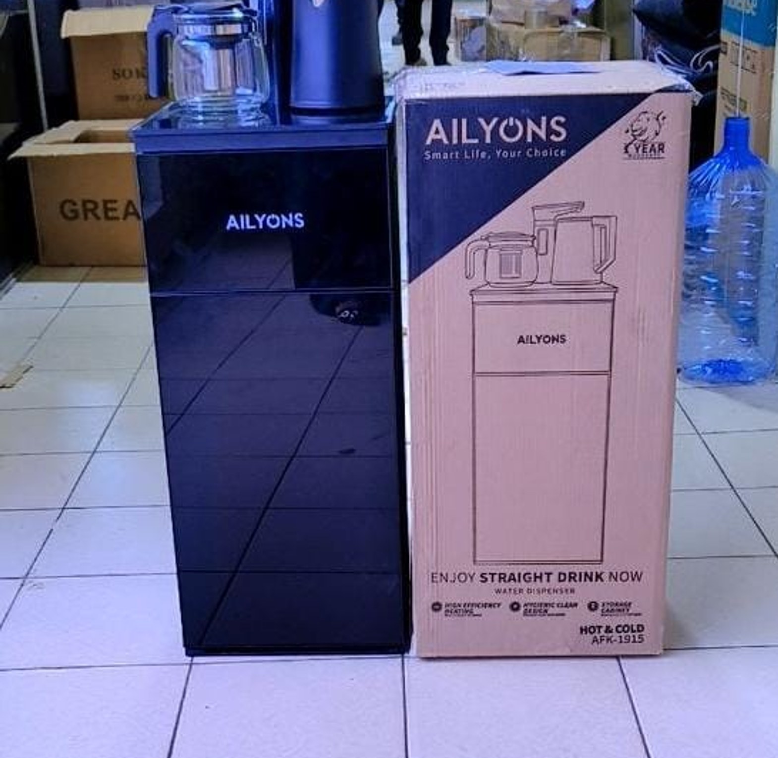 BOTTOM LOAD WATER DISPENSER. AILYONS Hot and Cold Bottom Load Water Dispenser image
