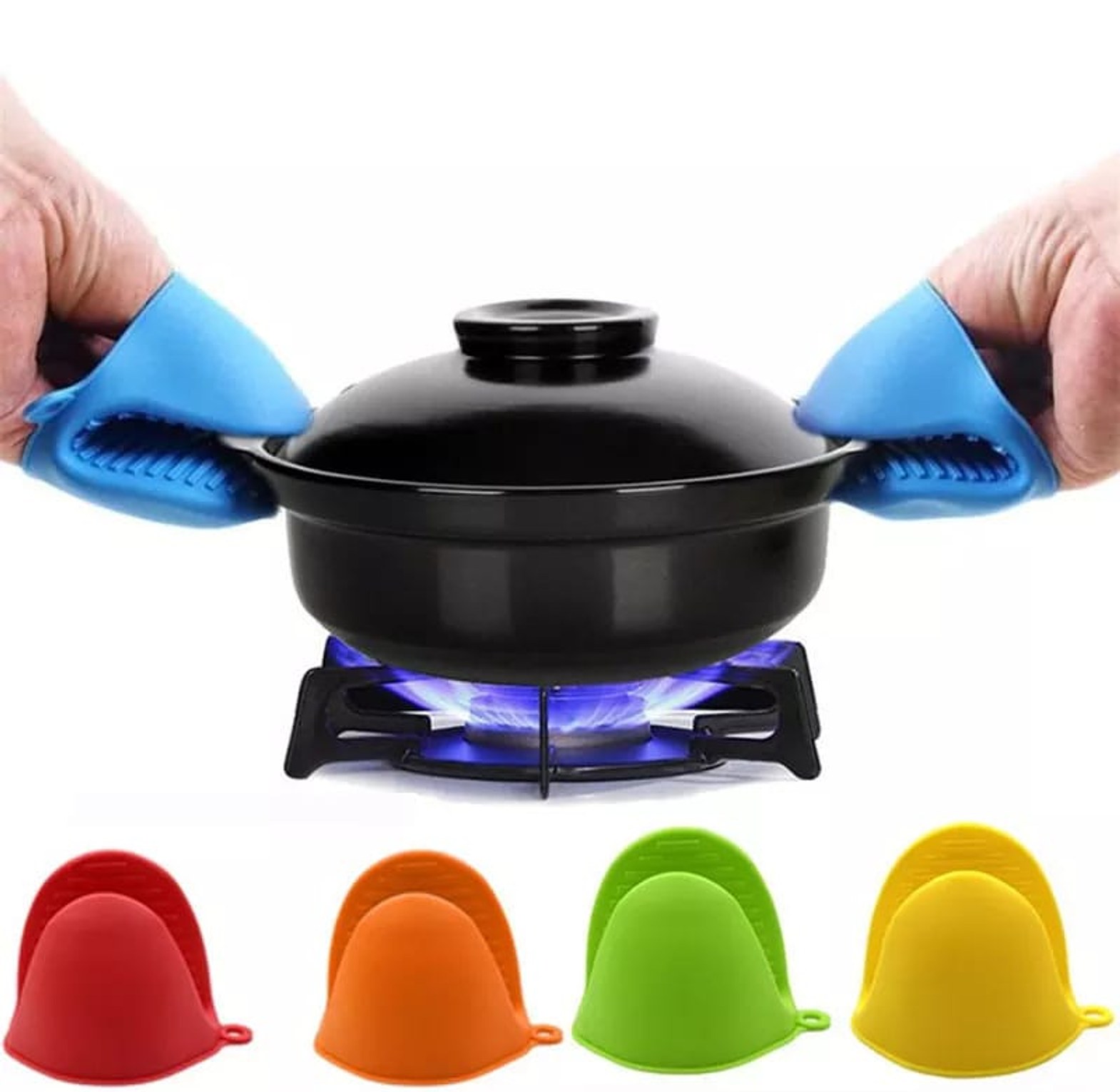 2Pc Kitchen Silicone Heat Resistant Gloves image