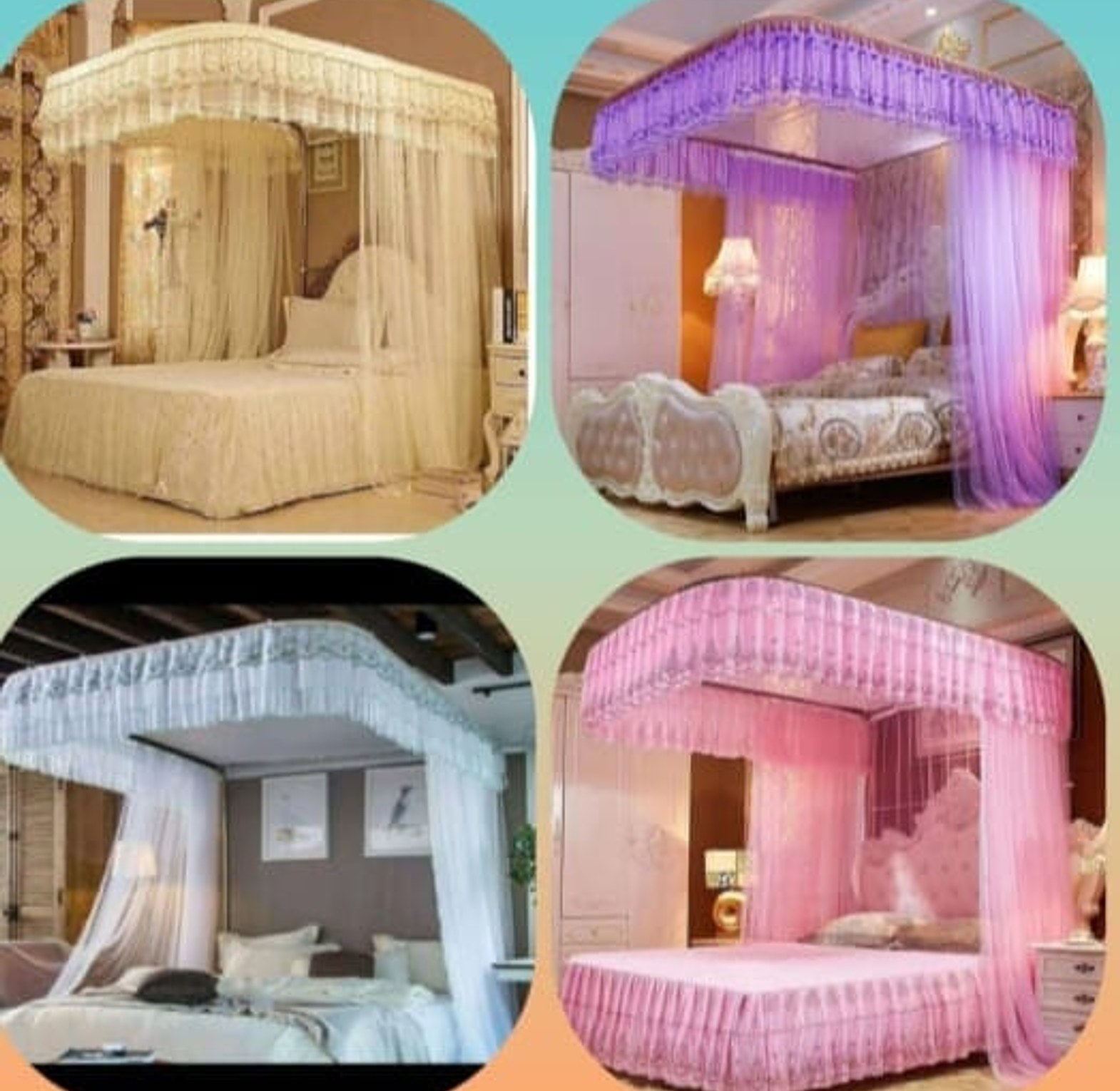 Premium 2 Stand Extra Strong Mosquito Net With Sliding Rails – 4x6 / 5x6 / 6x6 – Durable & Easy To Use image
