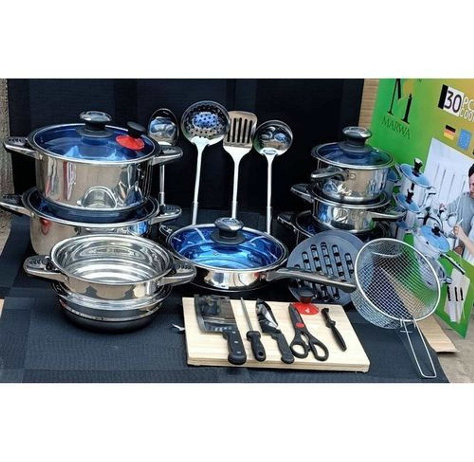 Marwa German Longlife 30pcs Heavy Duty Cookware Set Sufurias image
