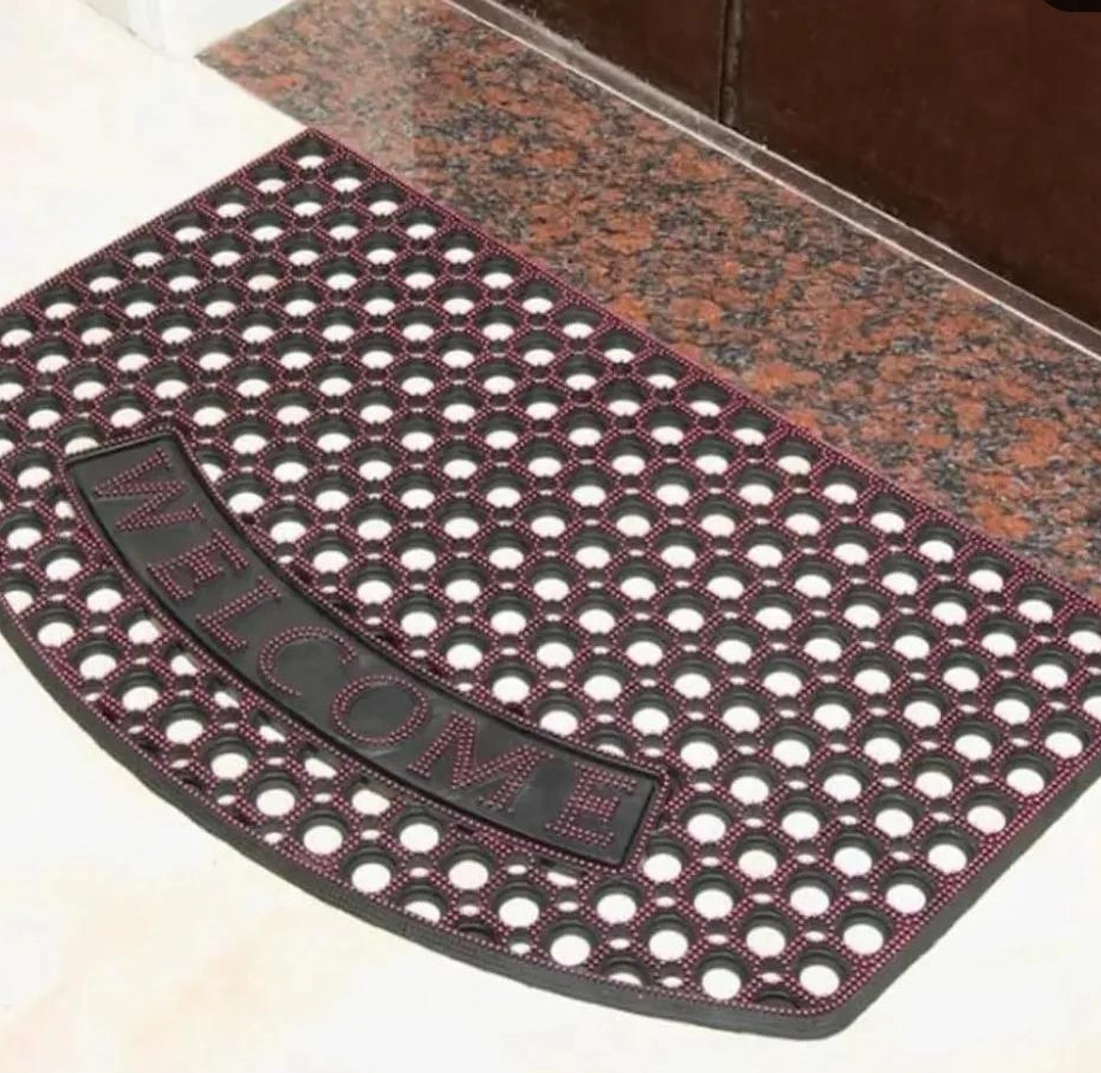 Rubber welcome door mat image