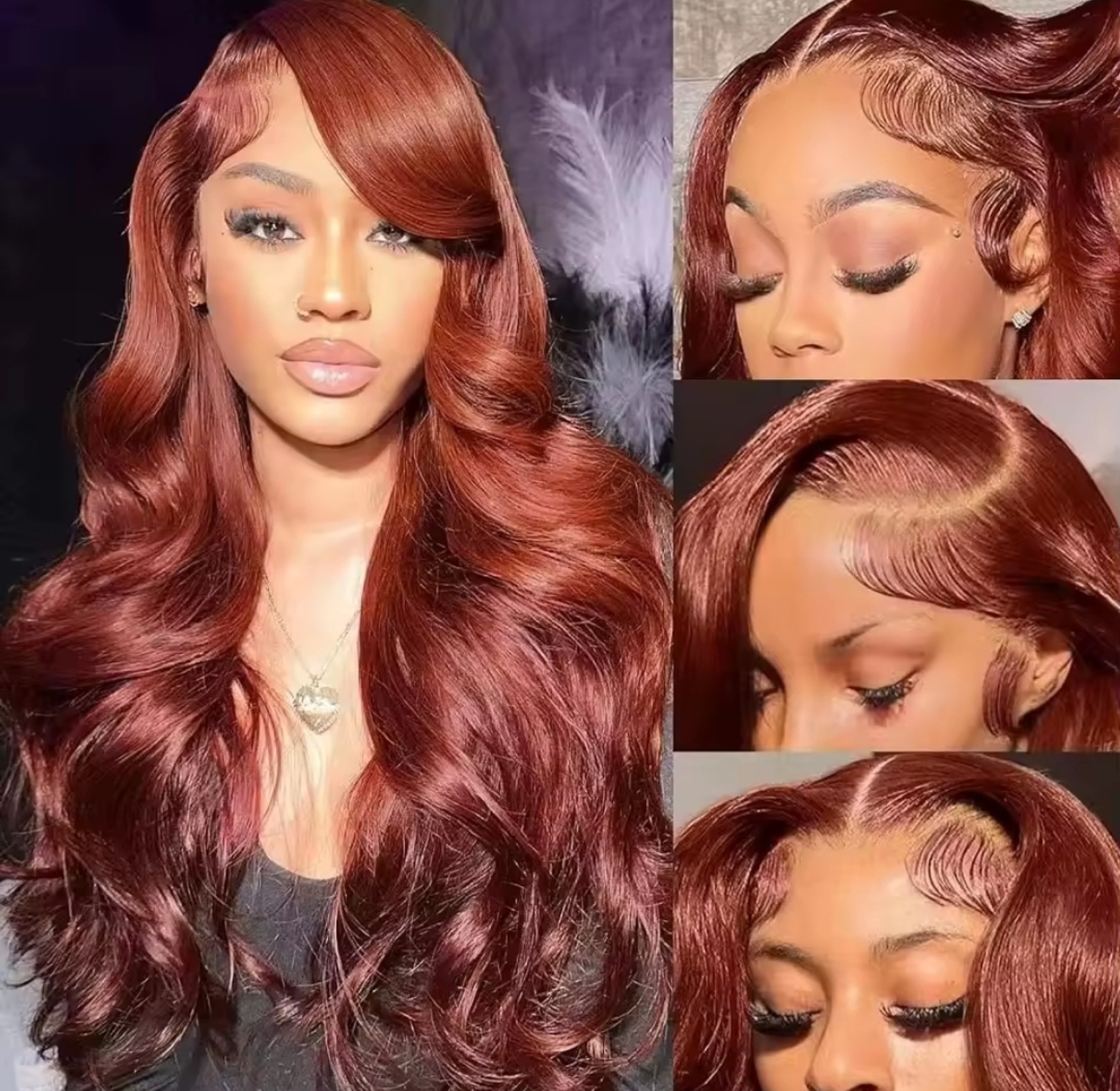 Black Brazilian Remy Human Hair Wig 16 inch Body Wave Glueless 13*4 front lace 180 density  image