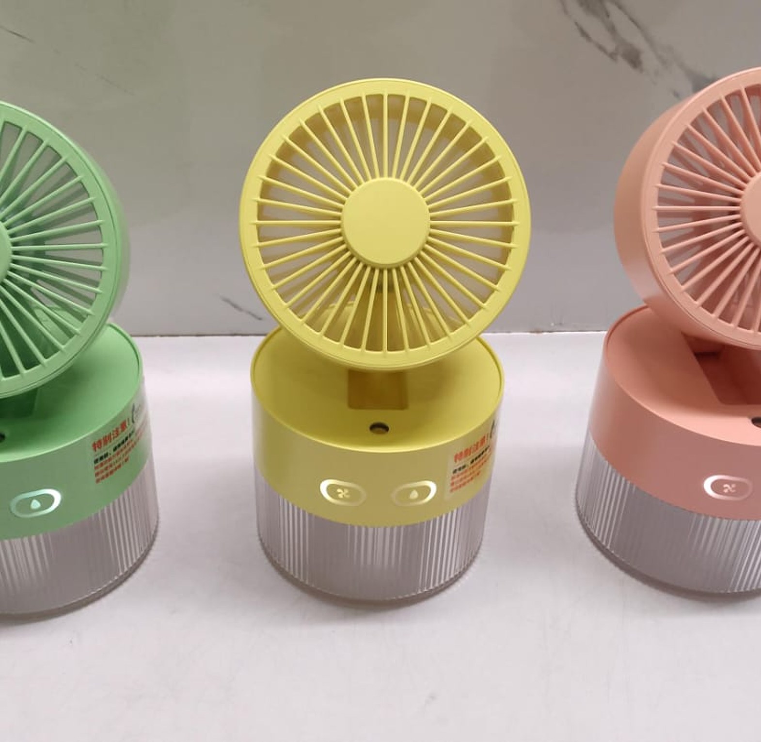 3 Speed Rechargeable Portable Fan With 350ml Humidifier image