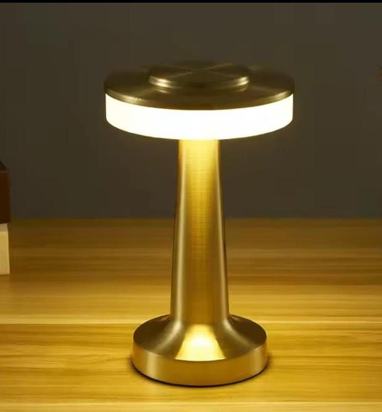 Rechargeable Cordless LED Table Lamp Touch Sensor Luxury Bedside Desk Light for Home and Restaurant Decor image