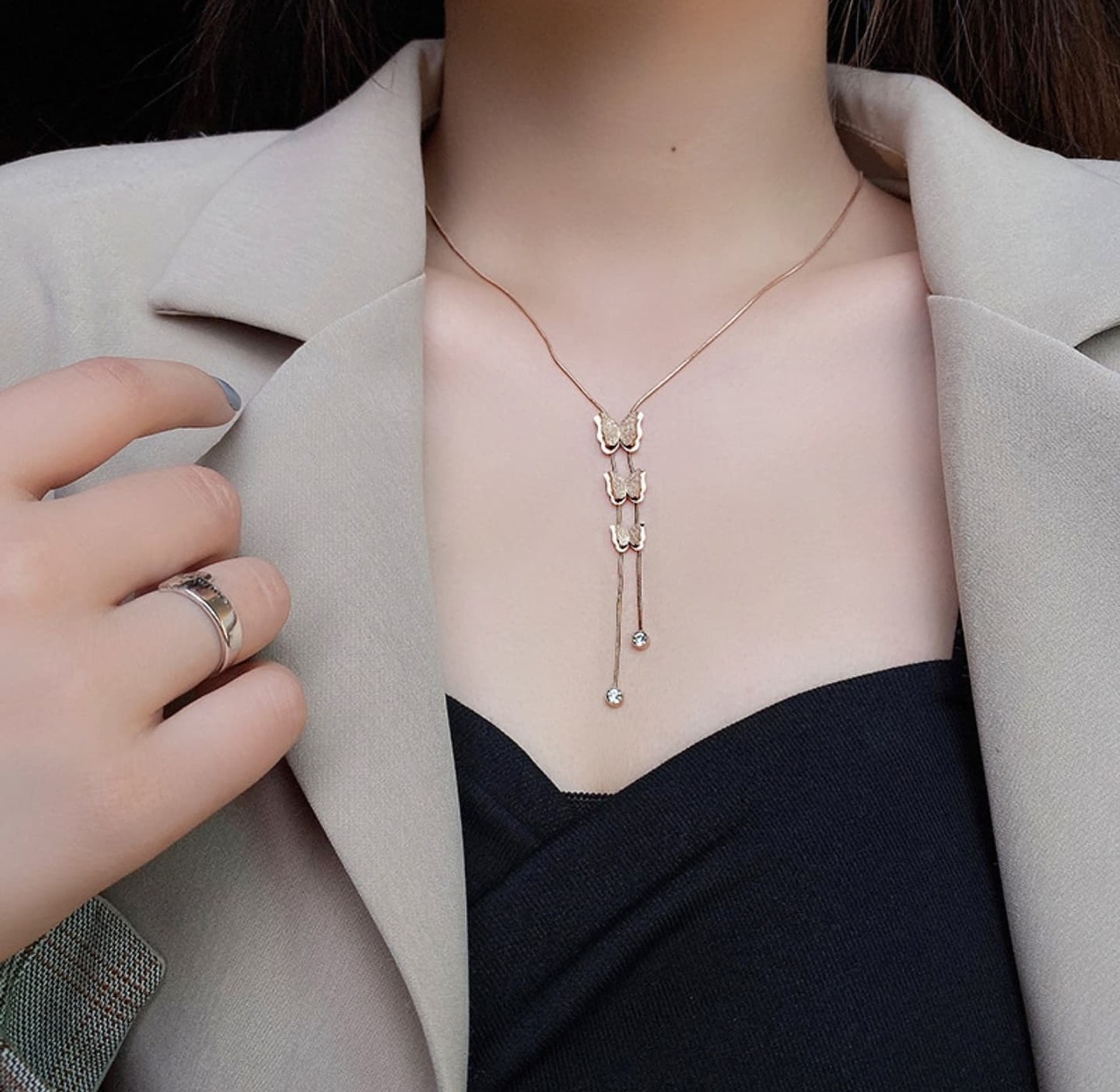 3 Butterfly Necklace  image