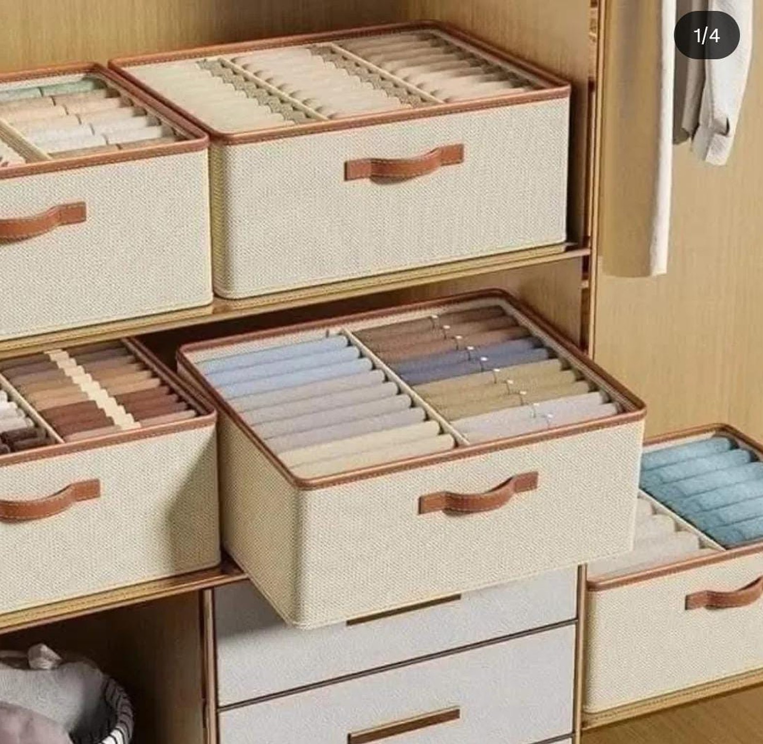 Double Compartment closet organizer  image