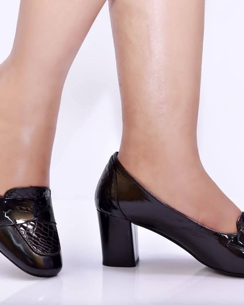 Turkish Black Leather Women’s Shoes image