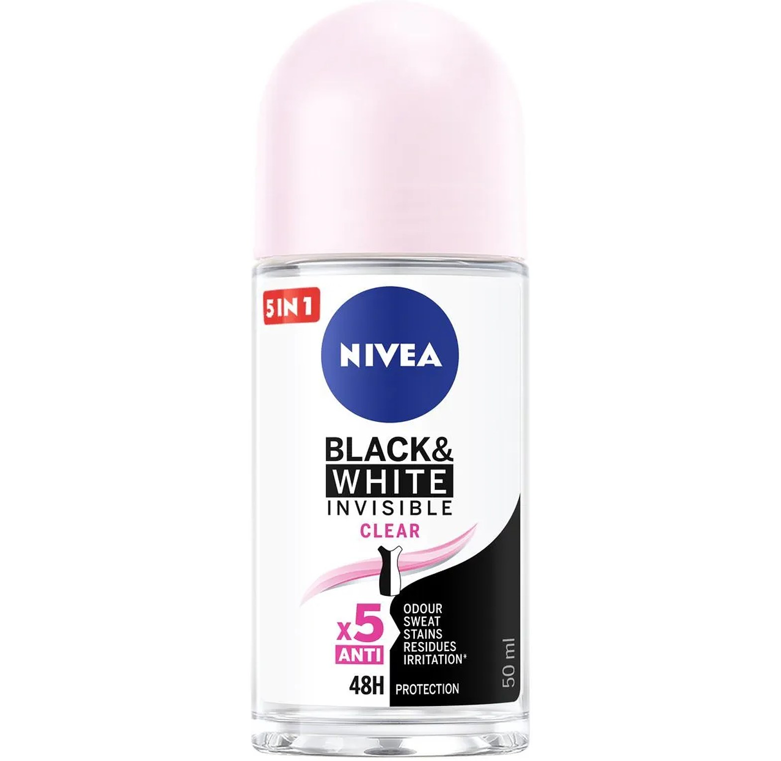 Nivea Black & White Invisible Clear Roll-On image