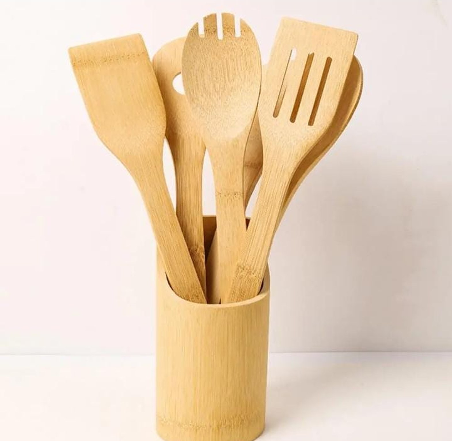 4 Pc Mwiko Set, Wooden Cooking Spoons Set image