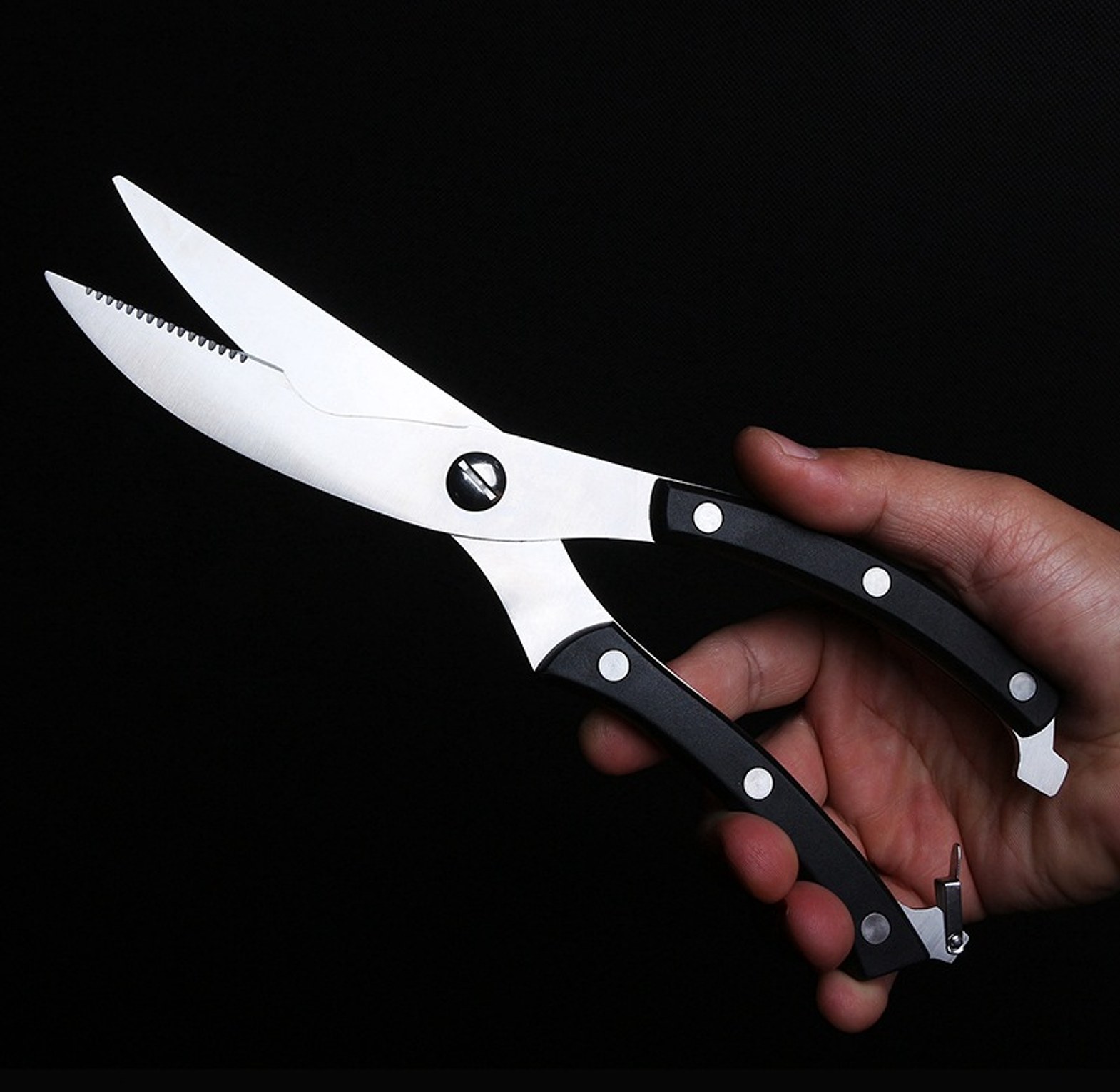 Heavy Duty Stainless Steel Kitchen Poultry Shears & Bone Cutter – Professional Multipurpose Meat Scissors for Chicken & Fish image