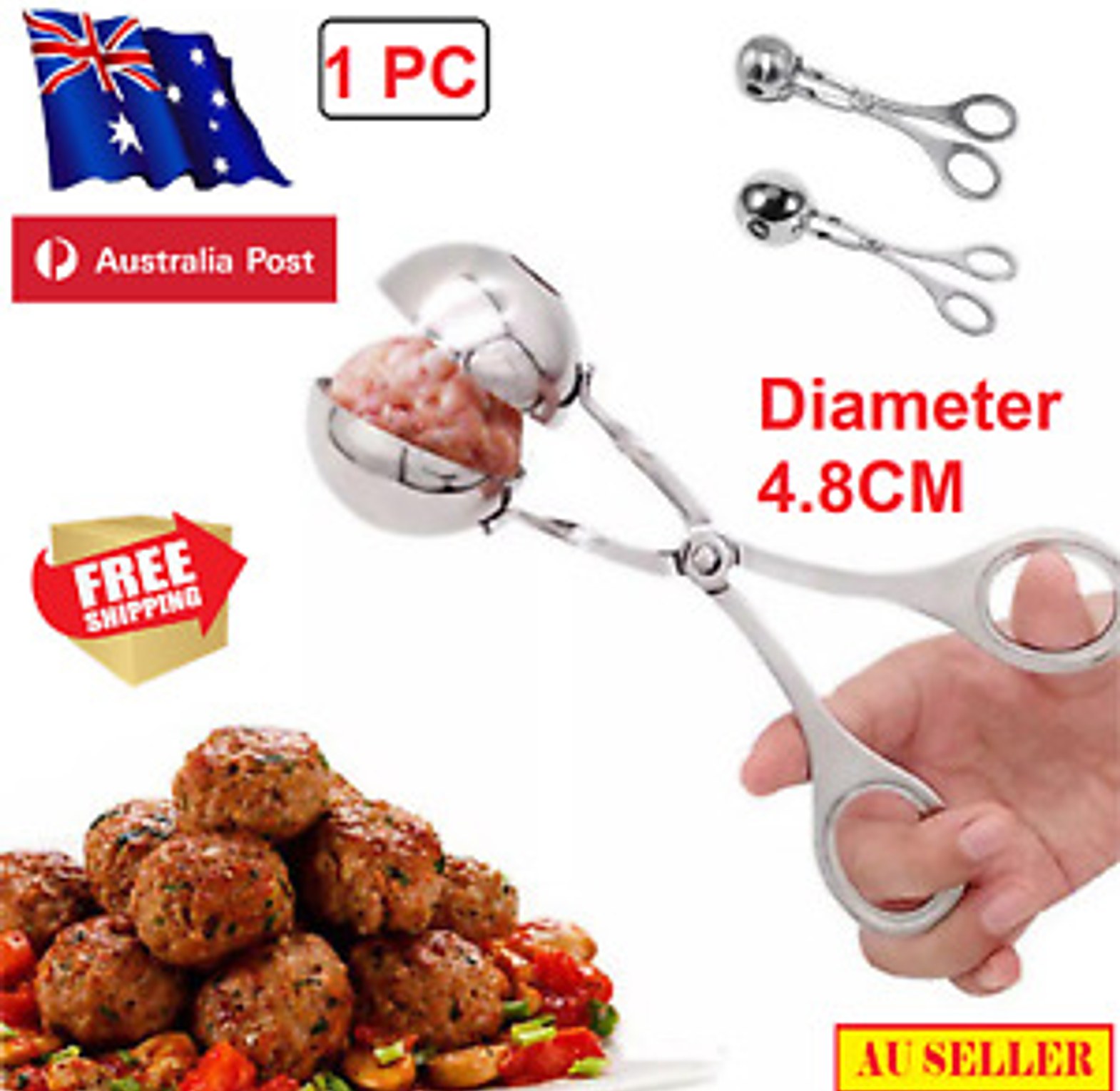 Stainless Steel Meatball Shaper Scissors image