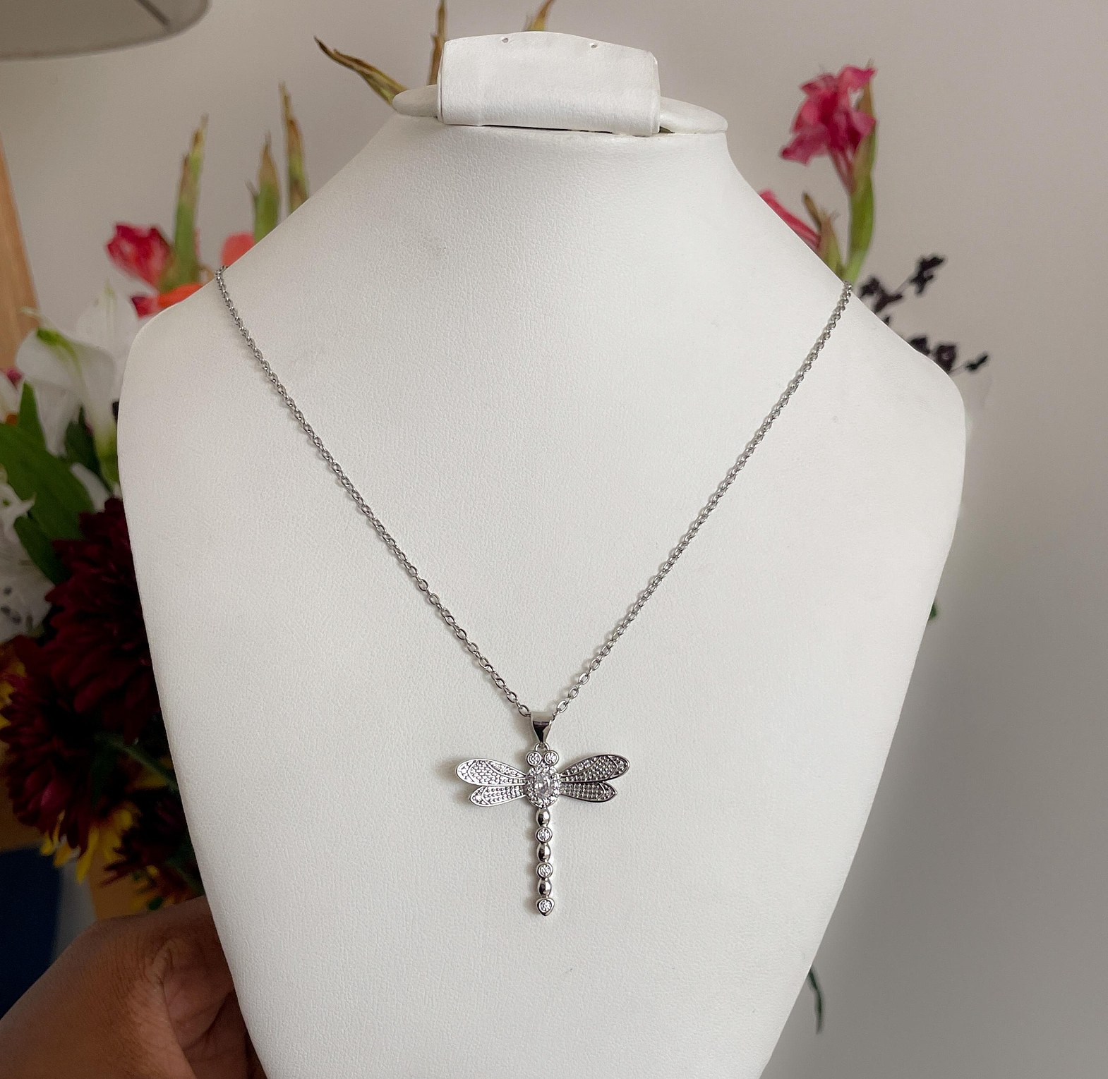Sterling Dragonfly Serenity Necklace image
