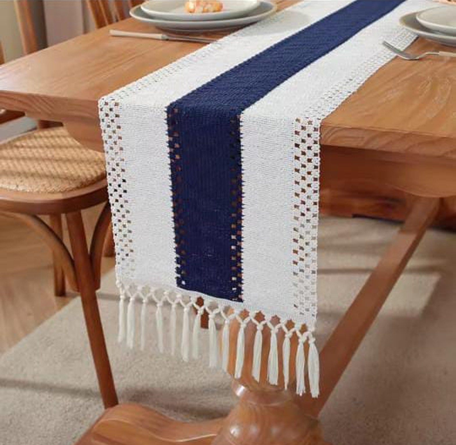 Tassels Bohemian Style Table Runner  image