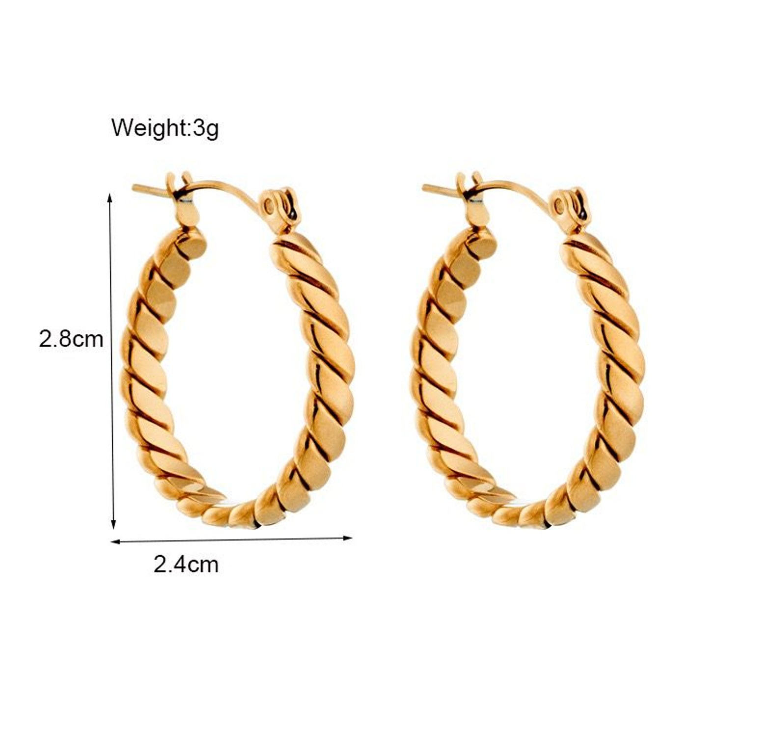 Twisted Hoop Earrings image
