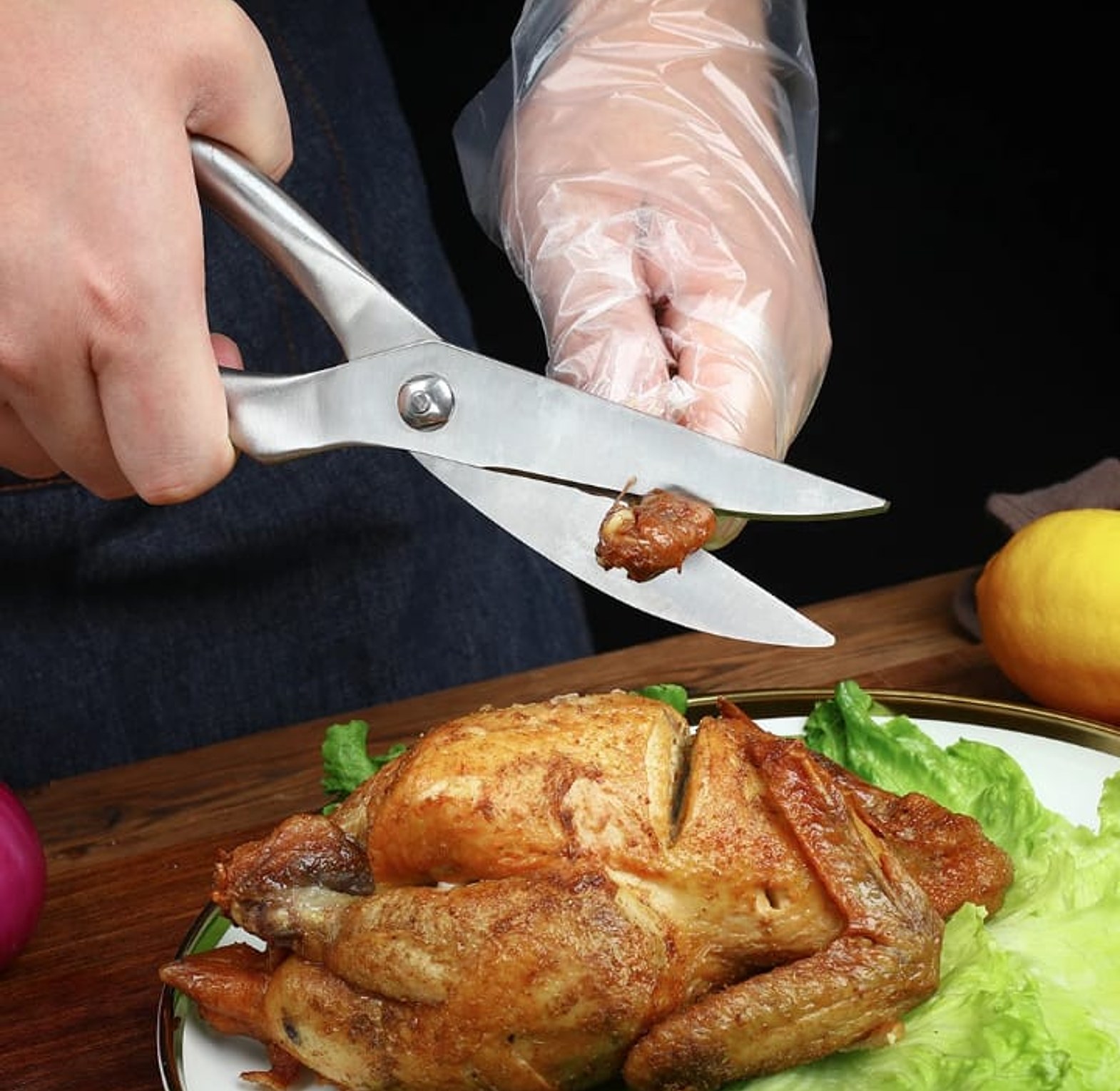 Heavy Duty Stainless Steel Poultry Shears & Professional Kitchen Bone Cutter for Chicken, Meat & Fish - Rust Resistant Kitchen Tool image