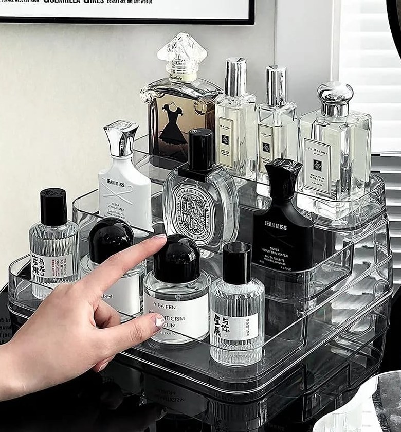  Acrylic Display Shelf Vanity Perfume Holder Organizer  image