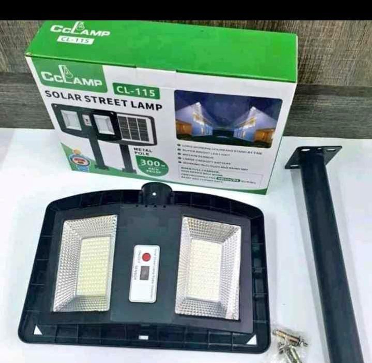 Street Lamp with 300watts Rain Proof Long working hours and stand by time  Super bright led light With Metal Pole image