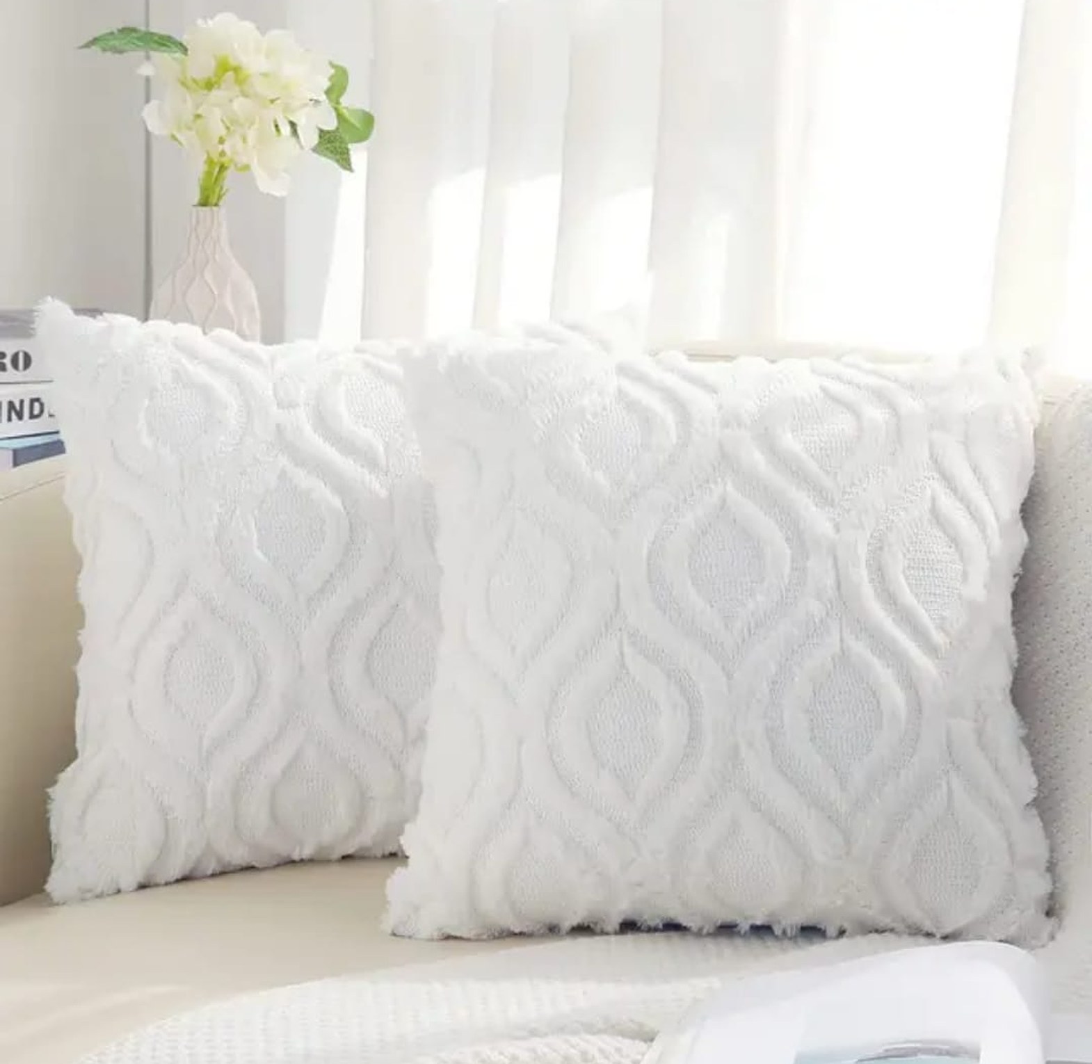 Homaxy Velvet Throw Pillow Cover Soft Solid Decorative Square Cushion Case  image