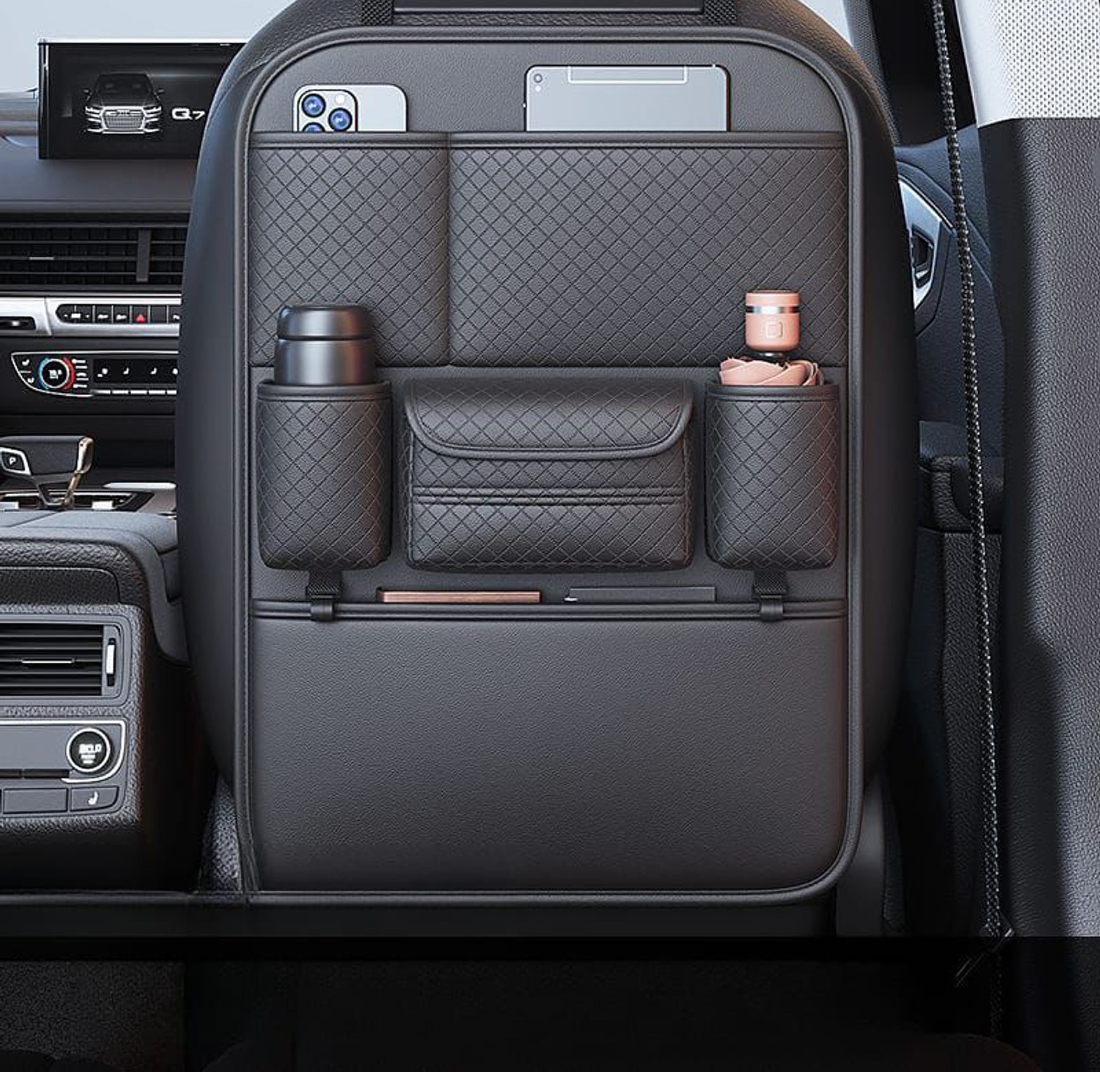 premium quality Car back seat organizer image