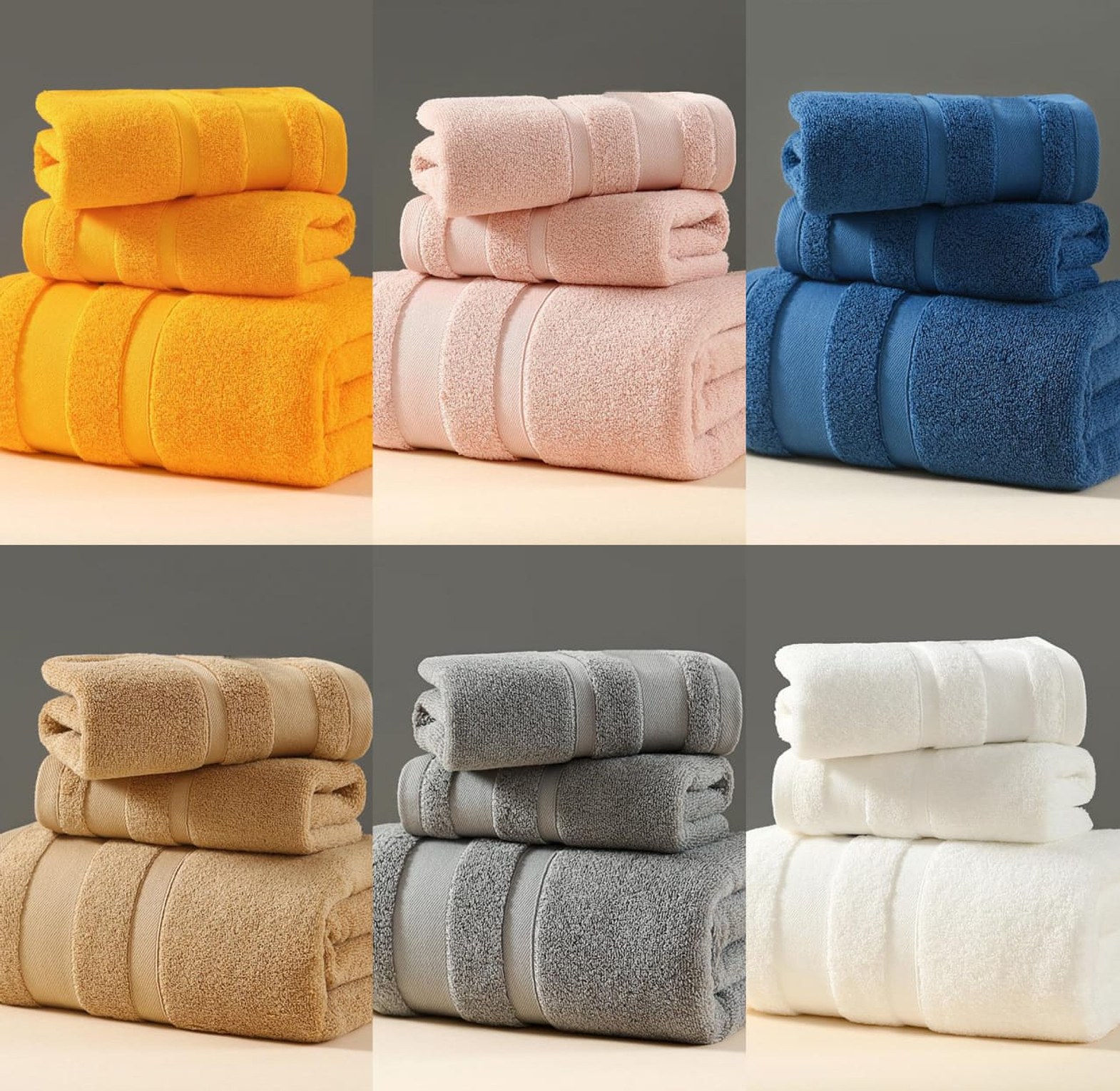 3-Piece Combed Cotton Towel Set image