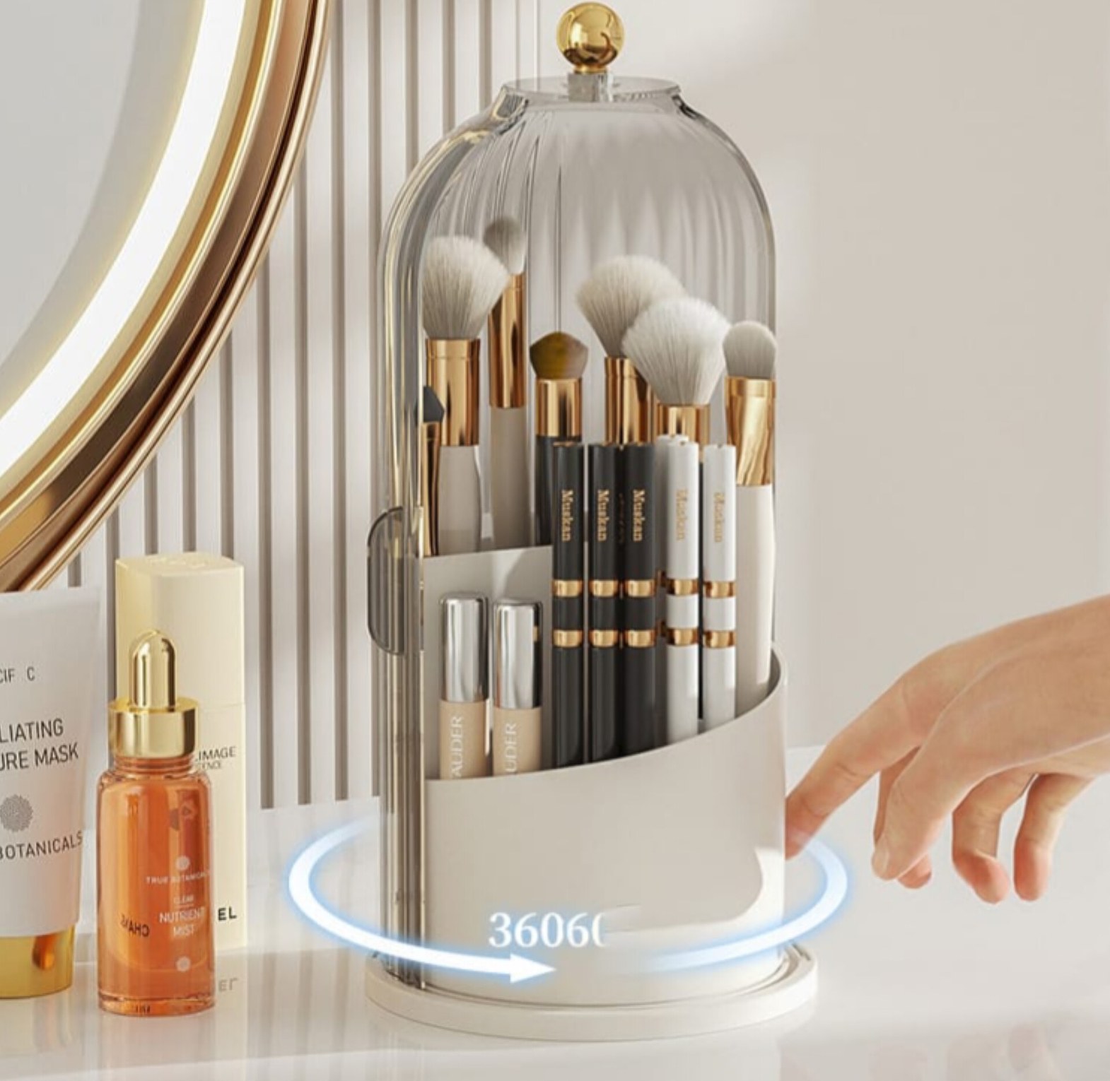 3 Tier Makeup Brush Organizer and Holder image