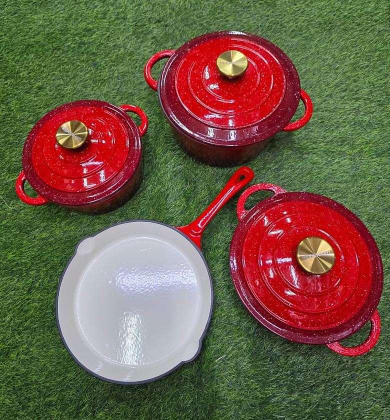 Heritage Enamel Cast Iron 7-Piece Cookware Set image