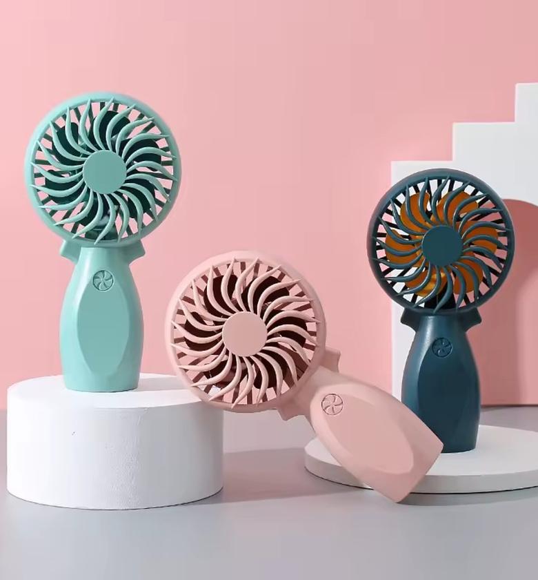 Portable Rechargeable Mini USB Fan Handheld Pocket Desk Cooling Fan with Charging Cable for Office and Travel image