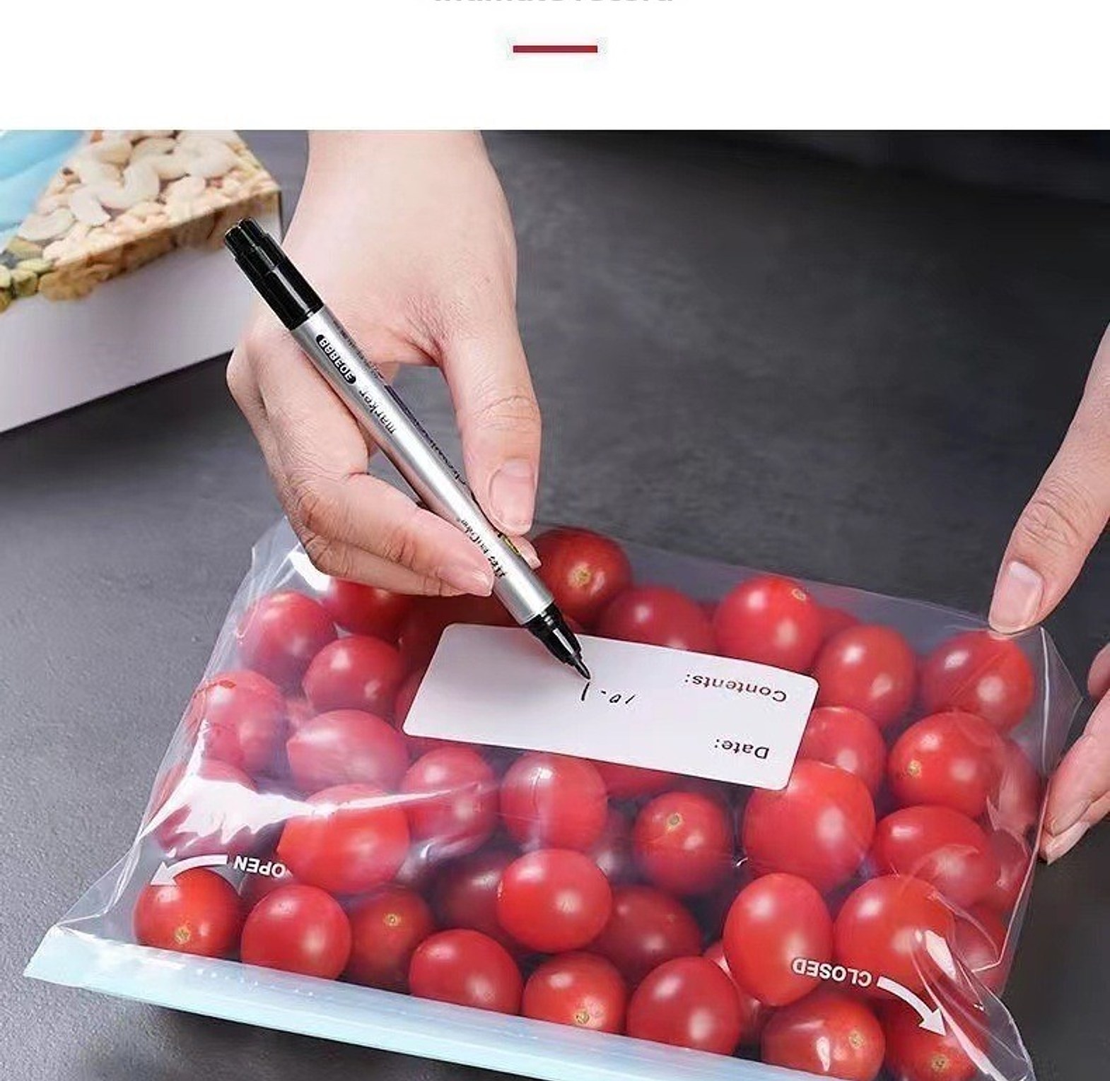 15pc Reusable Zipper Bags, Ziplock Paper Bags image